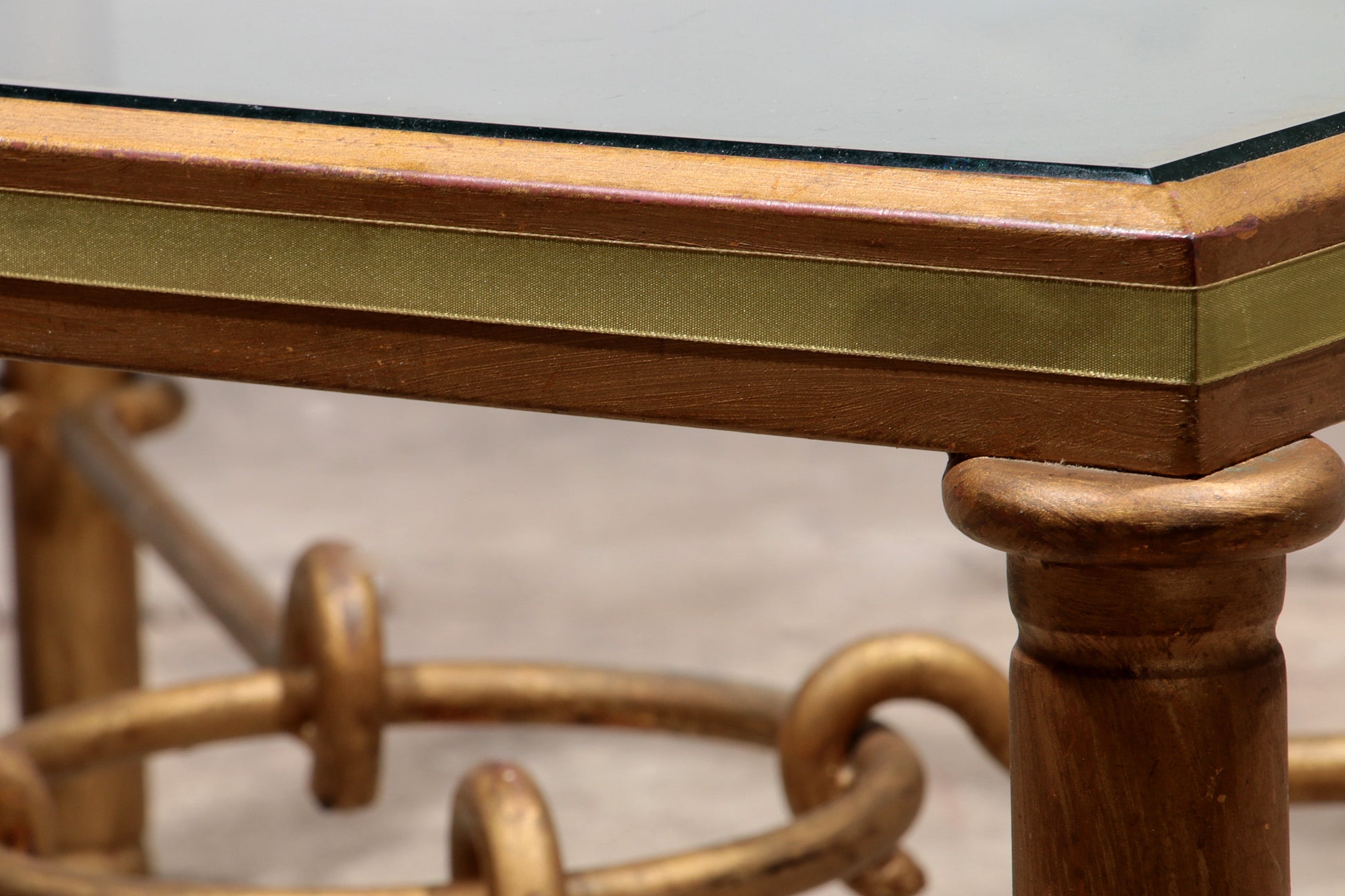 Gilded Iron Coffee Table by Giovanni Banci, Italy 1970
