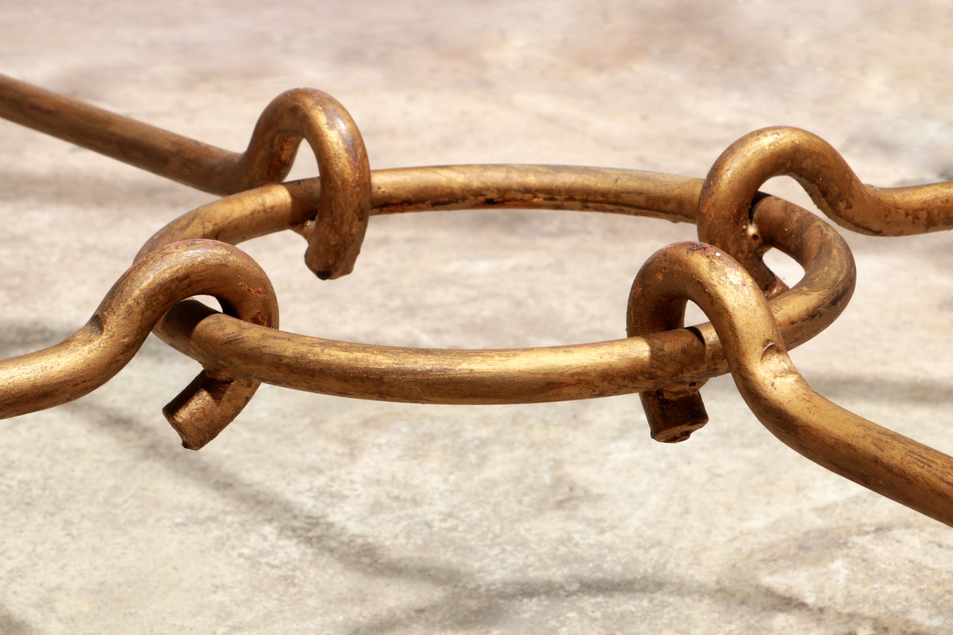 Gilded Iron Coffee Table by Giovanni Banci, Italy 1970
