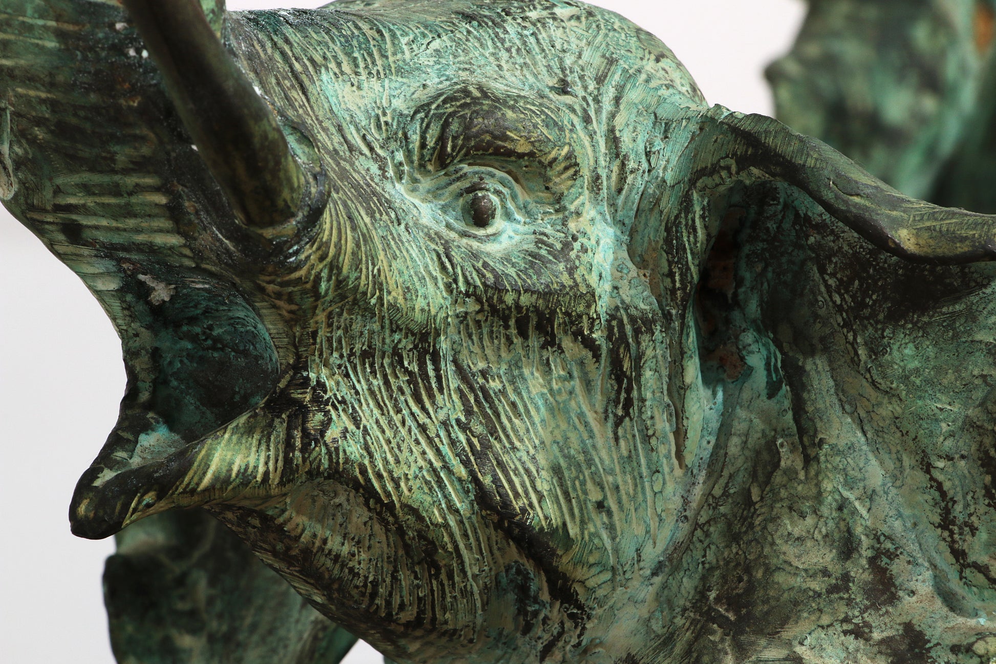Exquisite 70s Bronze Elephant Table with Glass Top