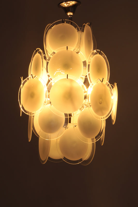 Vintage Italian Murano Glass Chandelier by Vistosi, 1960