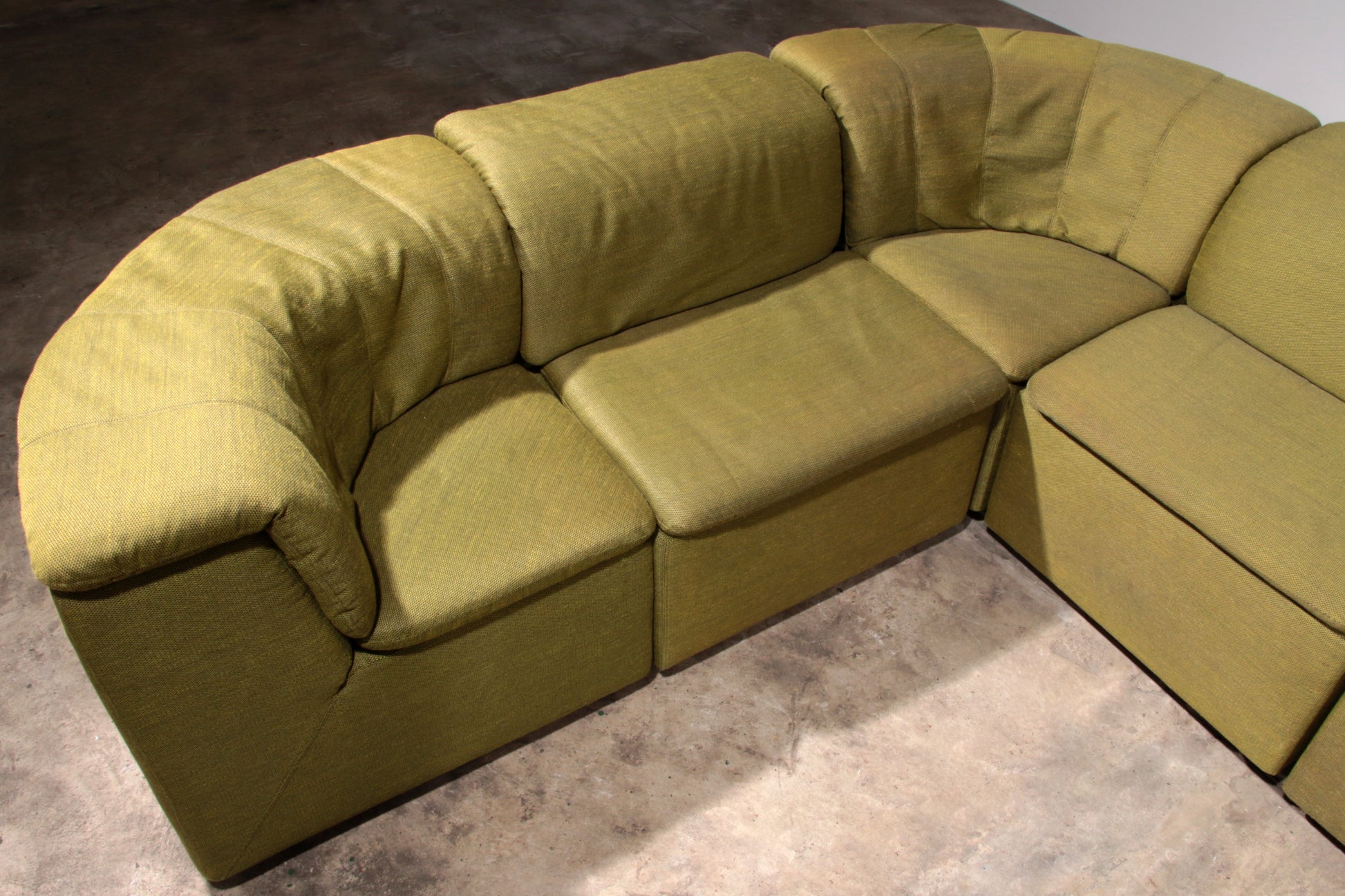 Durlet 9-Piece Modular Sofa in Luxe Green De Ploeg Fabric 1960