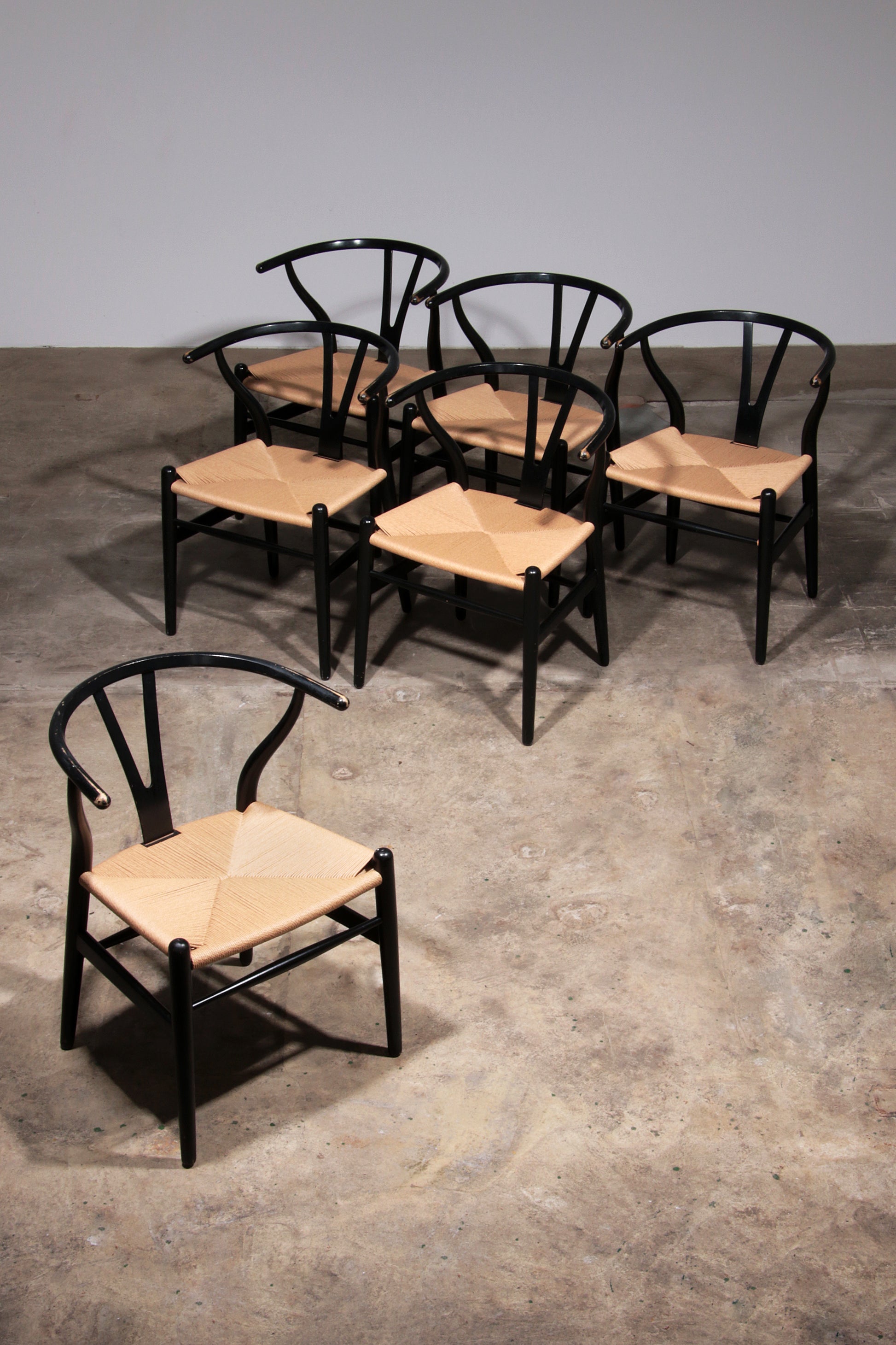 CH24 Wishbone Chairs by Hans J. Wegner for Carl Hansen, 1960,