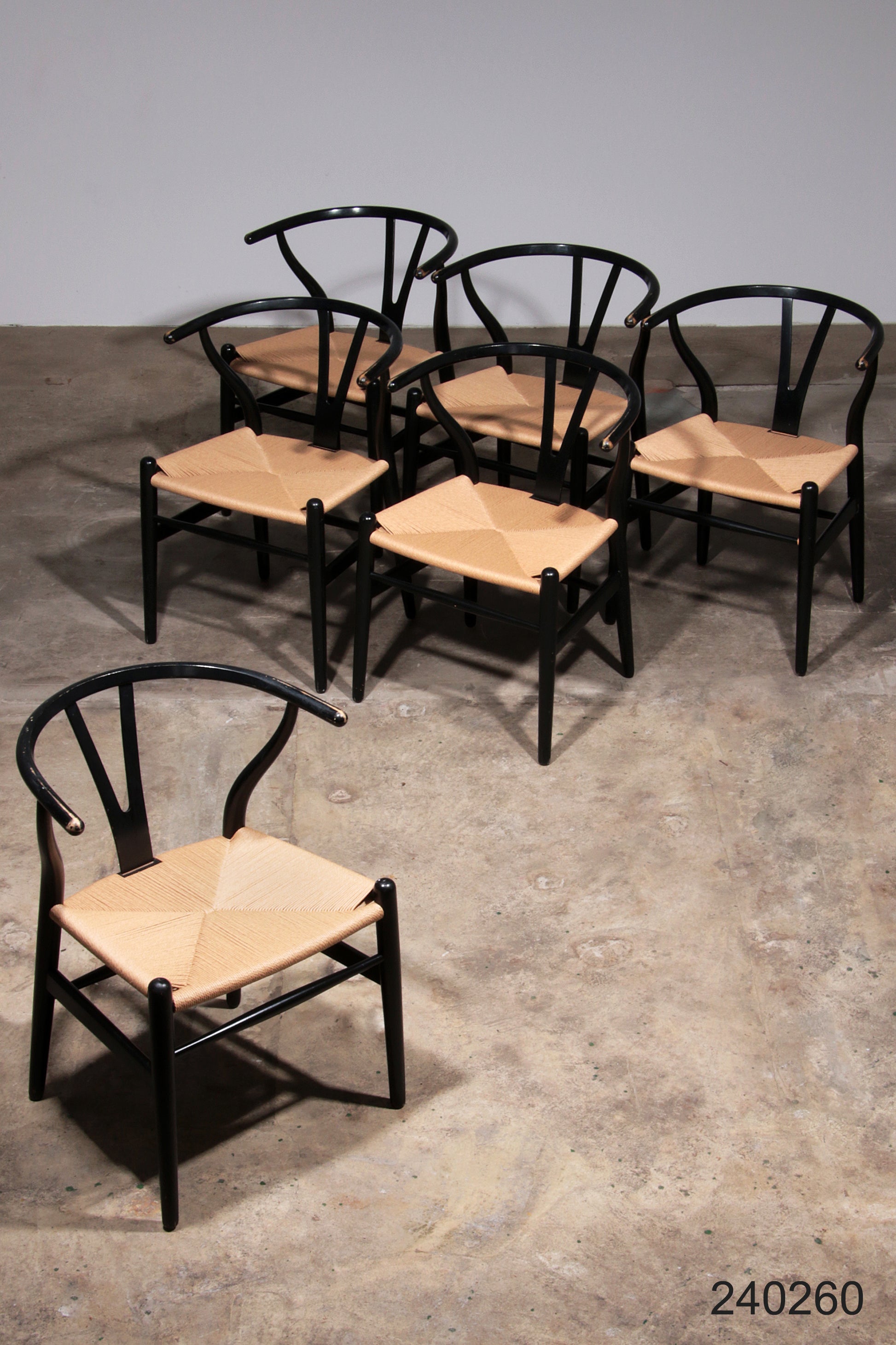 CH24 Wishbone Chairs by Hans J. Wegner for Carl Hansen, 1960,