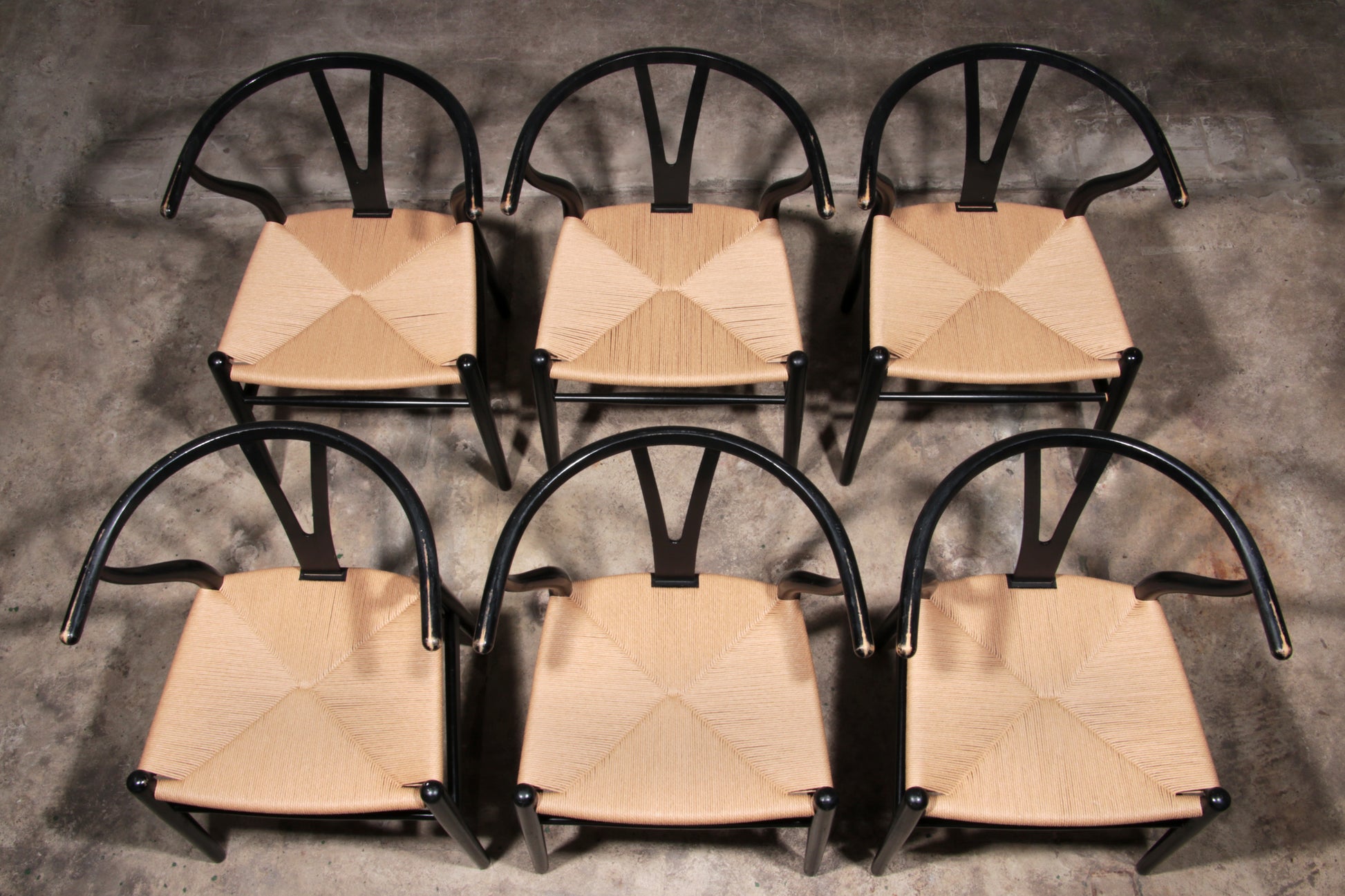 CH24 Wishbone Chairs by Hans J. Wegner for Carl Hansen, 1960,