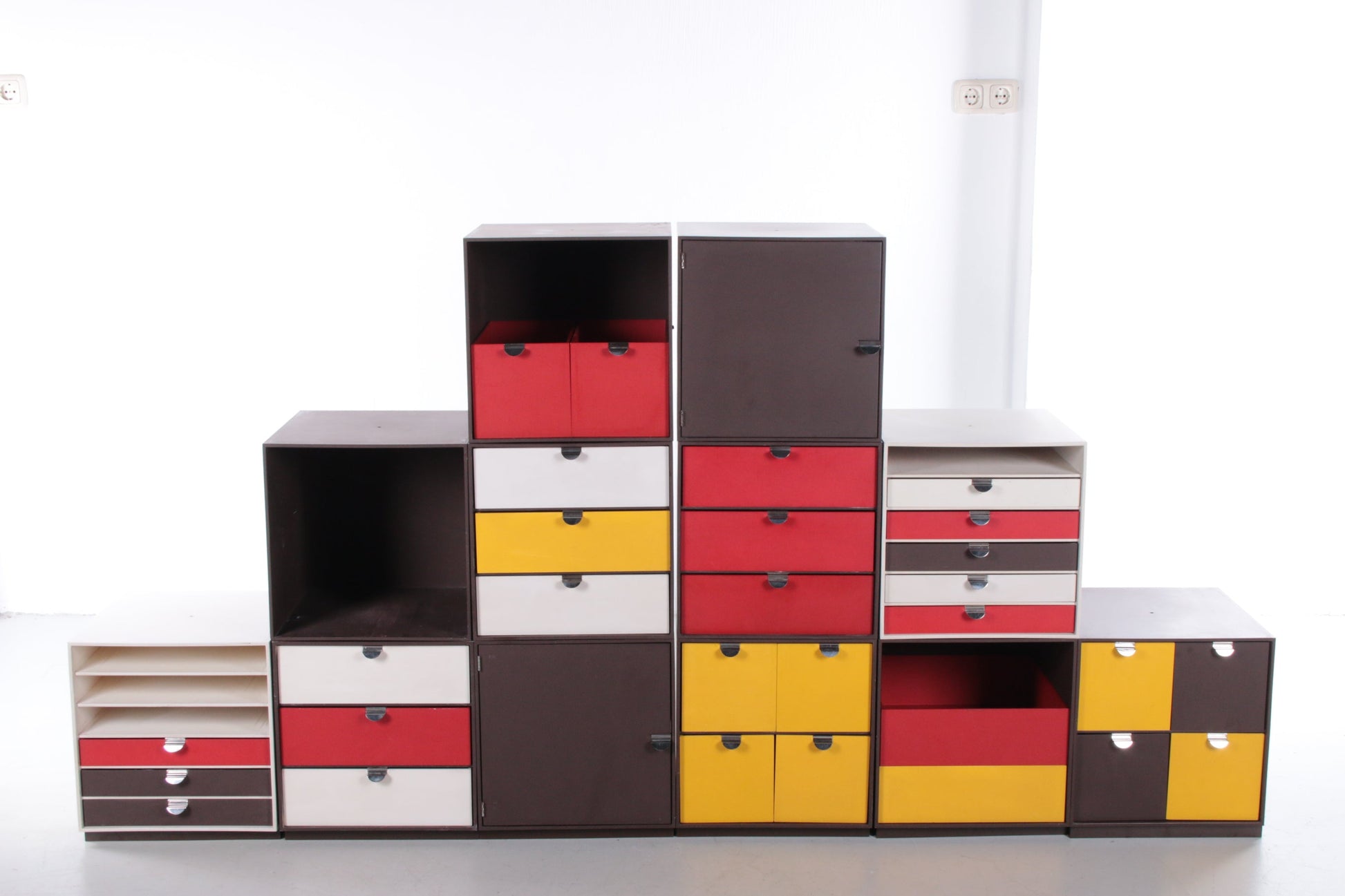 Vintage Palaset Palanox Modular opslag boxen Set of 12, made by Treston