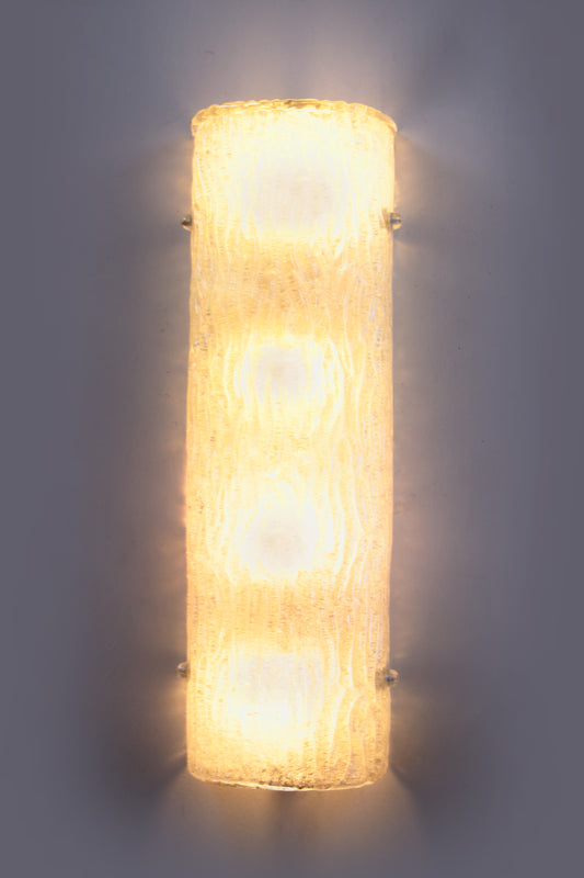 XXL Ice Wall Lamp by Hillebrand 60 cm long made in 1960