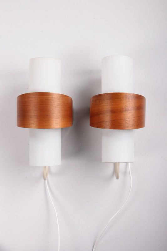 Set Philips Wandlampjes Ontwerp van Louis Kalff model NX40,Nederland.