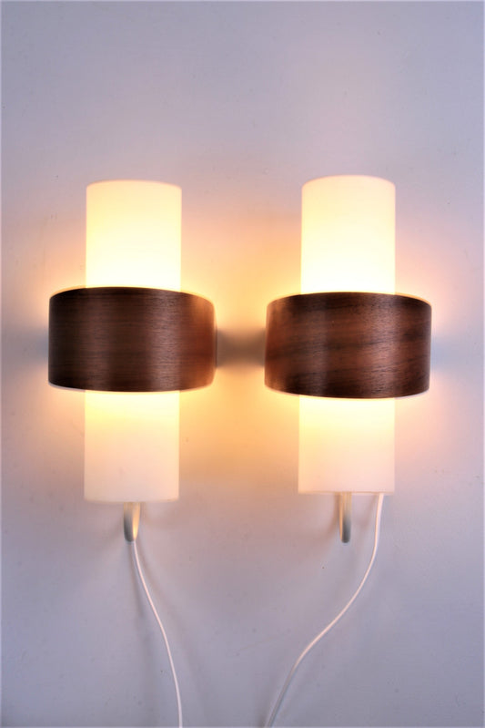Set Philips Wandlampjes Ontwerp van Louis Kalff model NX40,Nederland.