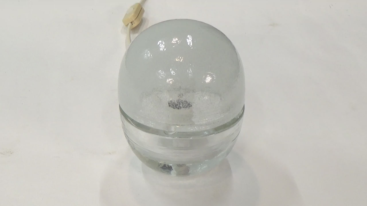 Italiaanse Design Tafellamp van Dik MassiefGlas uit 1960