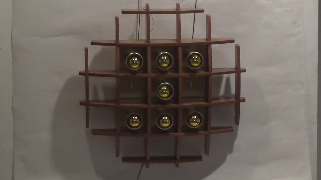 Iconische Houten wandlamp van Angelo Brotto, Jaren '60 Design