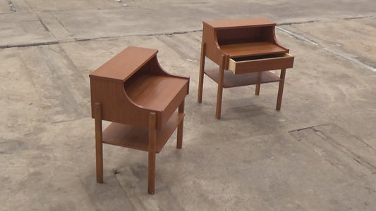 Scandinavian Teak Nightstands by Ab Carlstrom & Co, 1960s Sweden