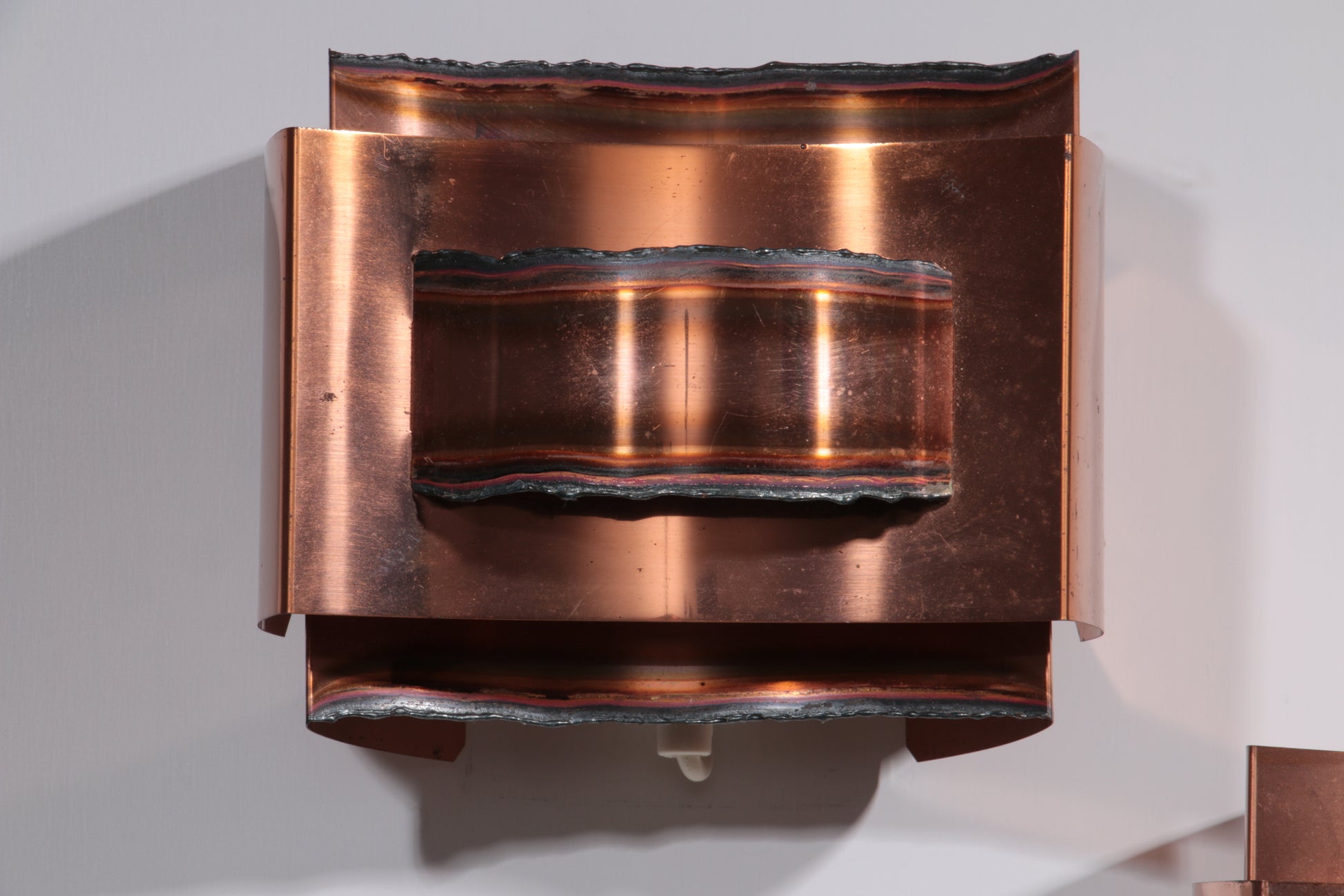 Set of 3 wall lamps Svend Aage Holm Sørensen brutalist and copper,1960
