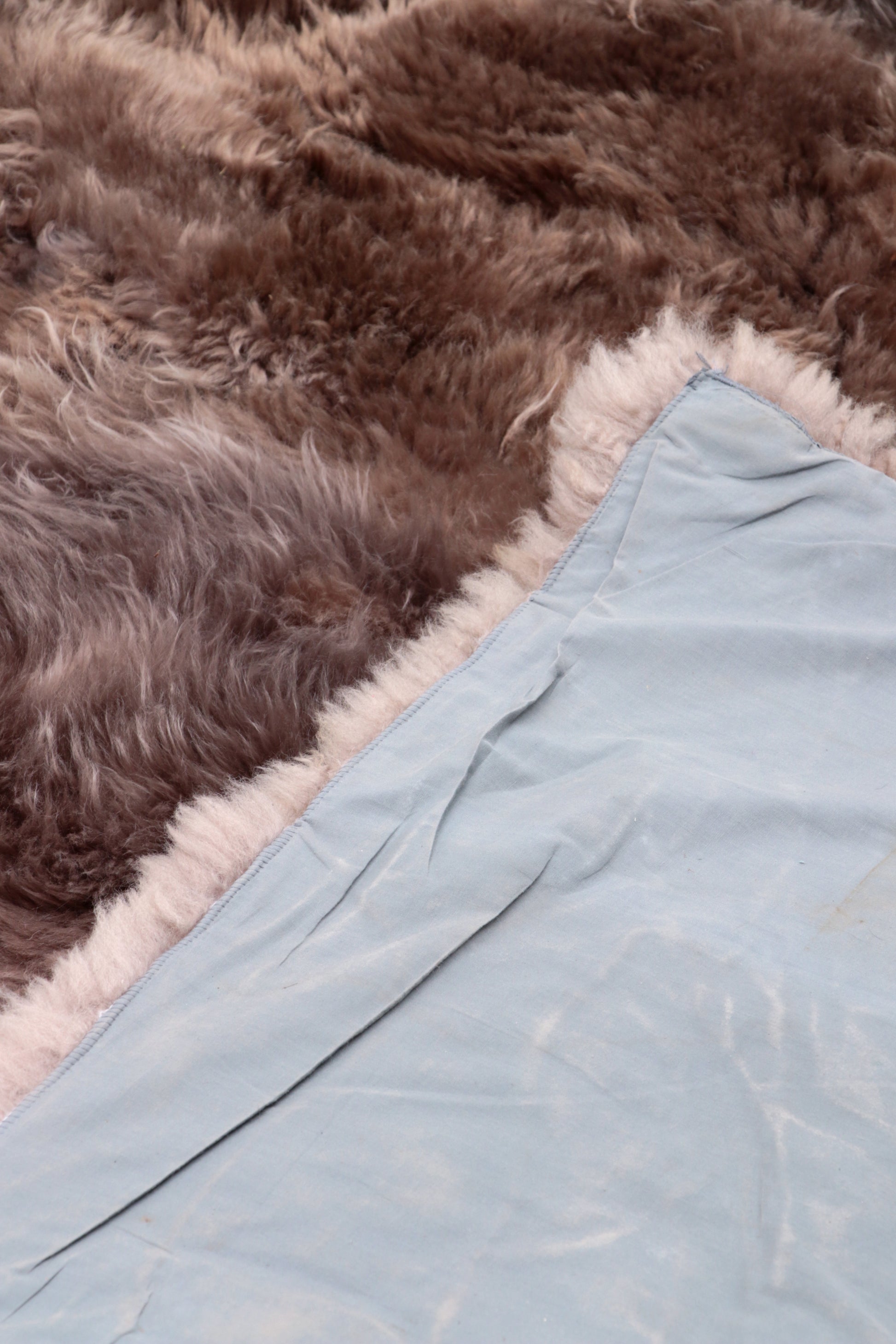 Vloerkleed van lamswol merk Taiga Lambert,1970 Duitsland.