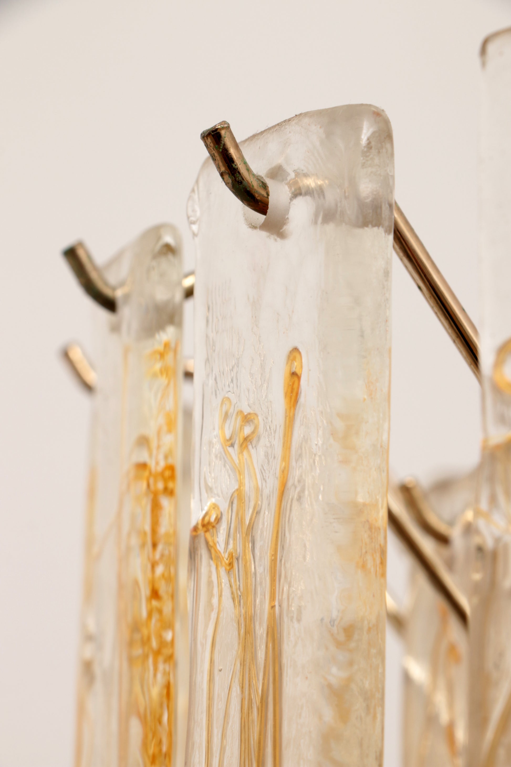 Jaren70 Grote Murano glas hanglamp van Mazzega,Italie