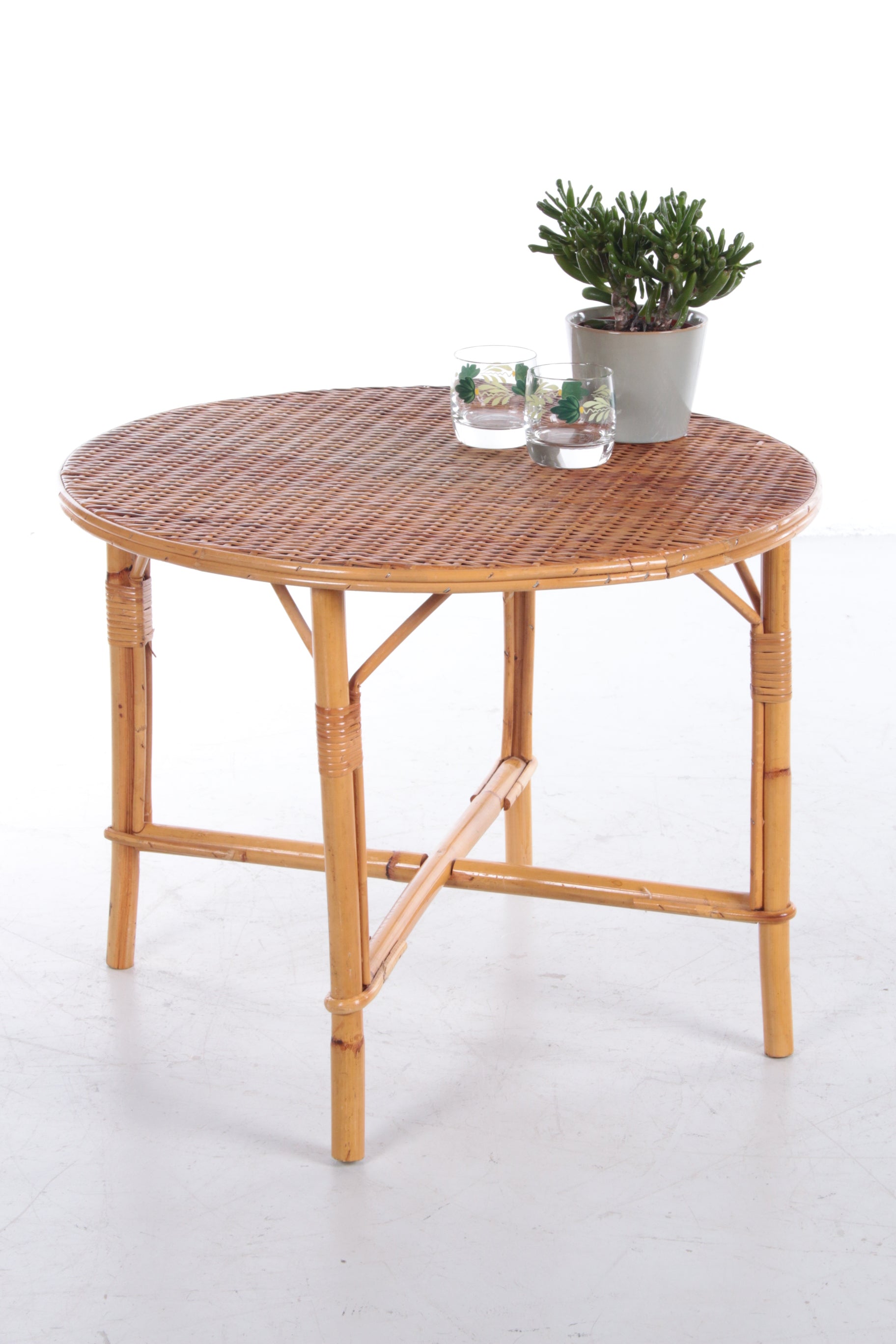 Vintage ronde salontafel Bohemian style