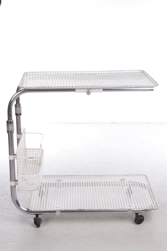 Vintage metalen trolley van Mathieu Mategot,