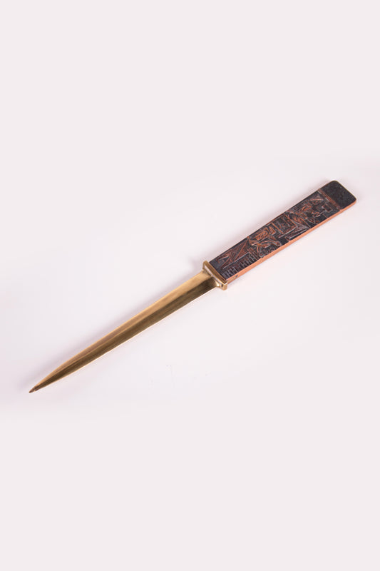 Old Vintage Letter Opener with Crafted Handle,Denmark