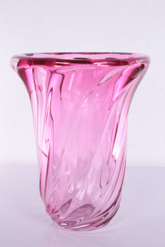 Vintage Grote Valsenlambert vaas Granberry kristal Belgie