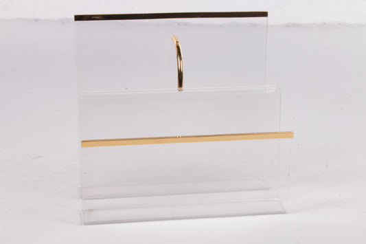 Hollywood regency Plexiglas magazijnrek jaren70 Italie