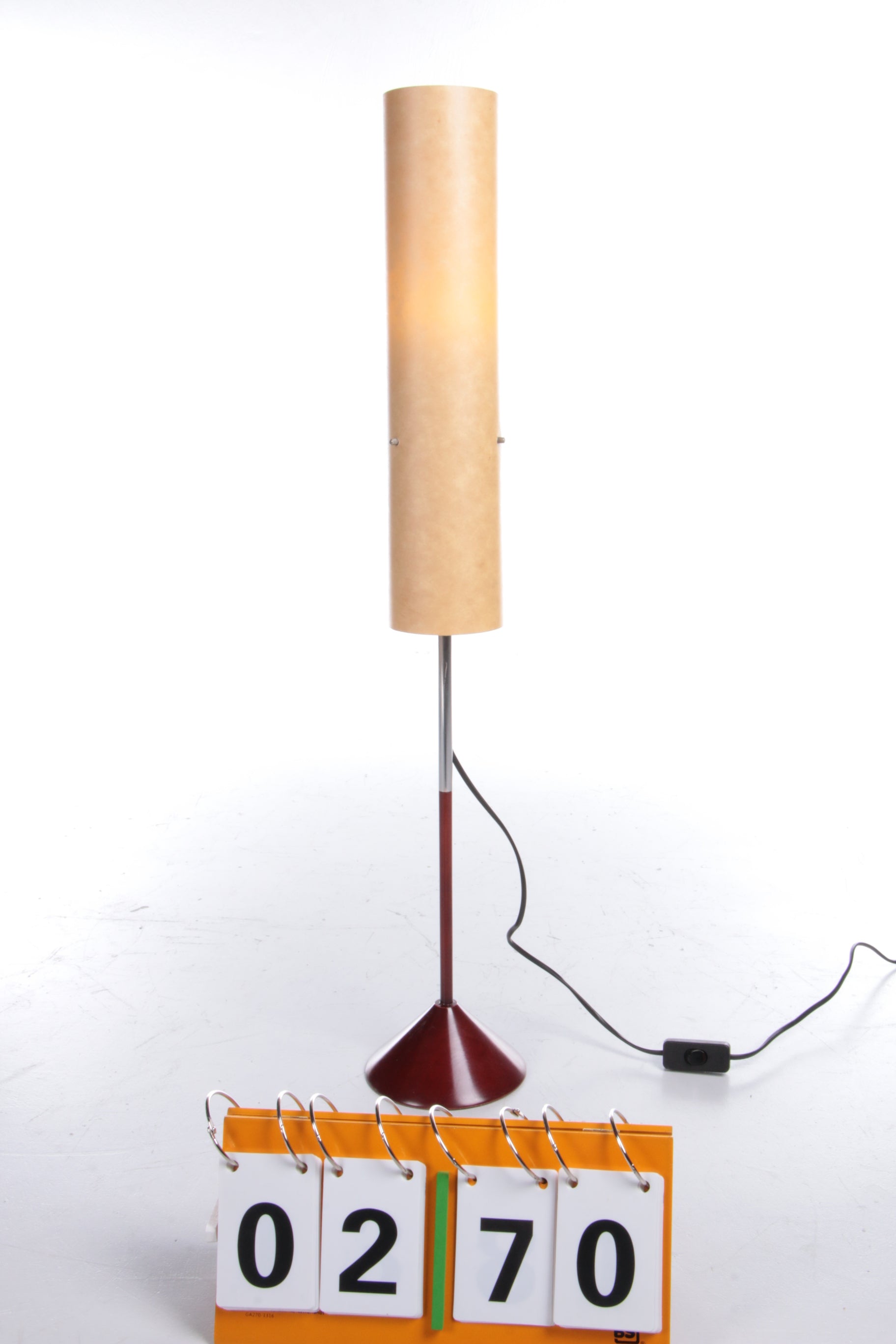 Frans Vintage Koker tafellampje met metalen voetje,1960s