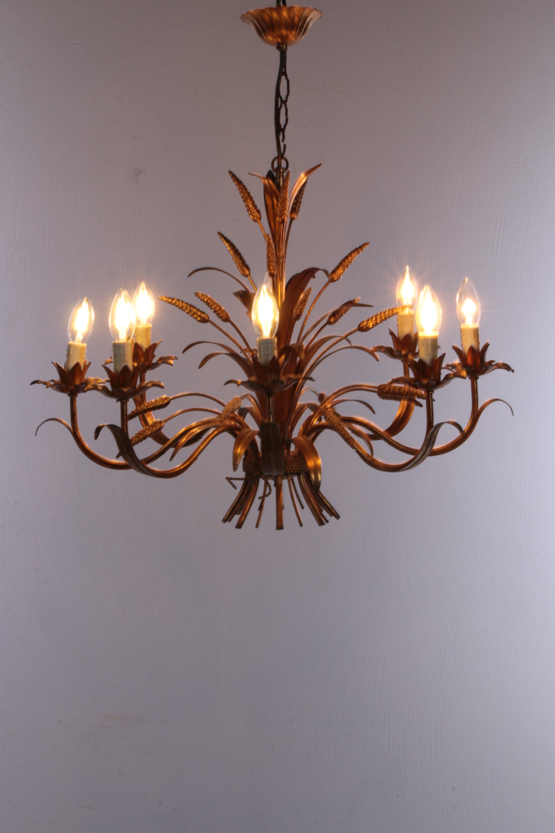 Grote Hanglamp Ontwerp van Hans Kogl,1970 Italie.