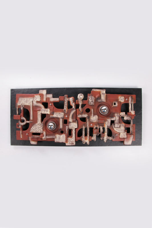 Grote Duitse keramieken wandlamp ontwerp Brakelmann & Becker,1960 Germany