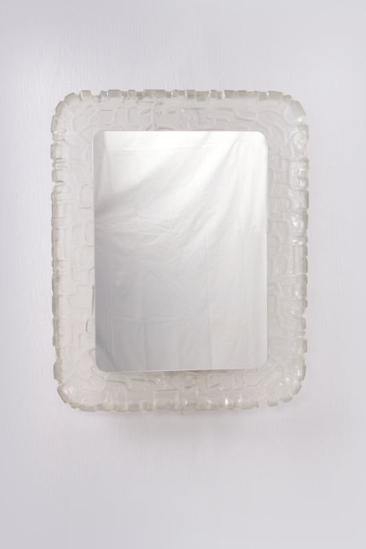Langwerpige Plexiglas Hillebrand spiegel,1960 Germany