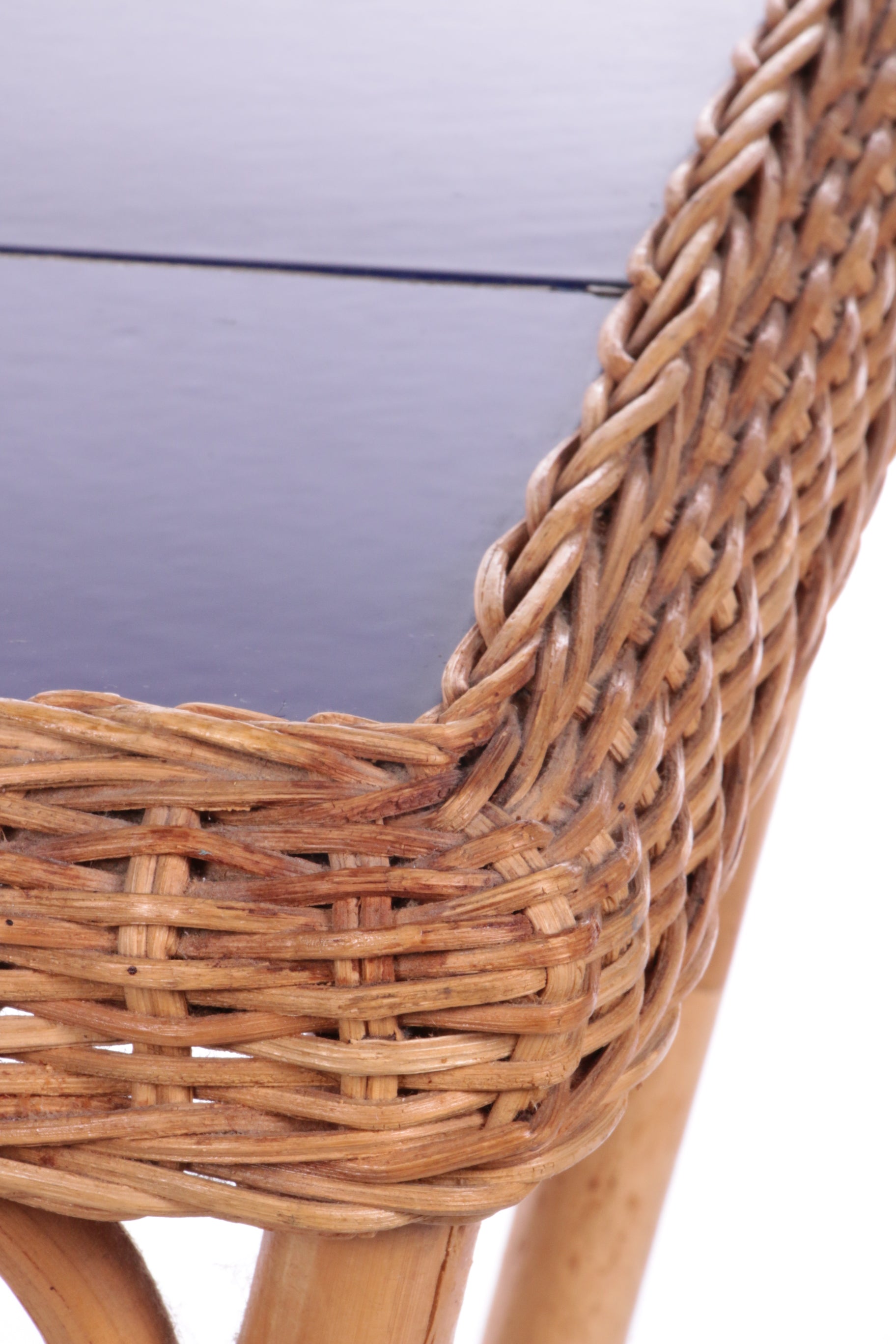 Vintage Sidetable Bohemian stijl Bamboo,1960 Frankrijk.