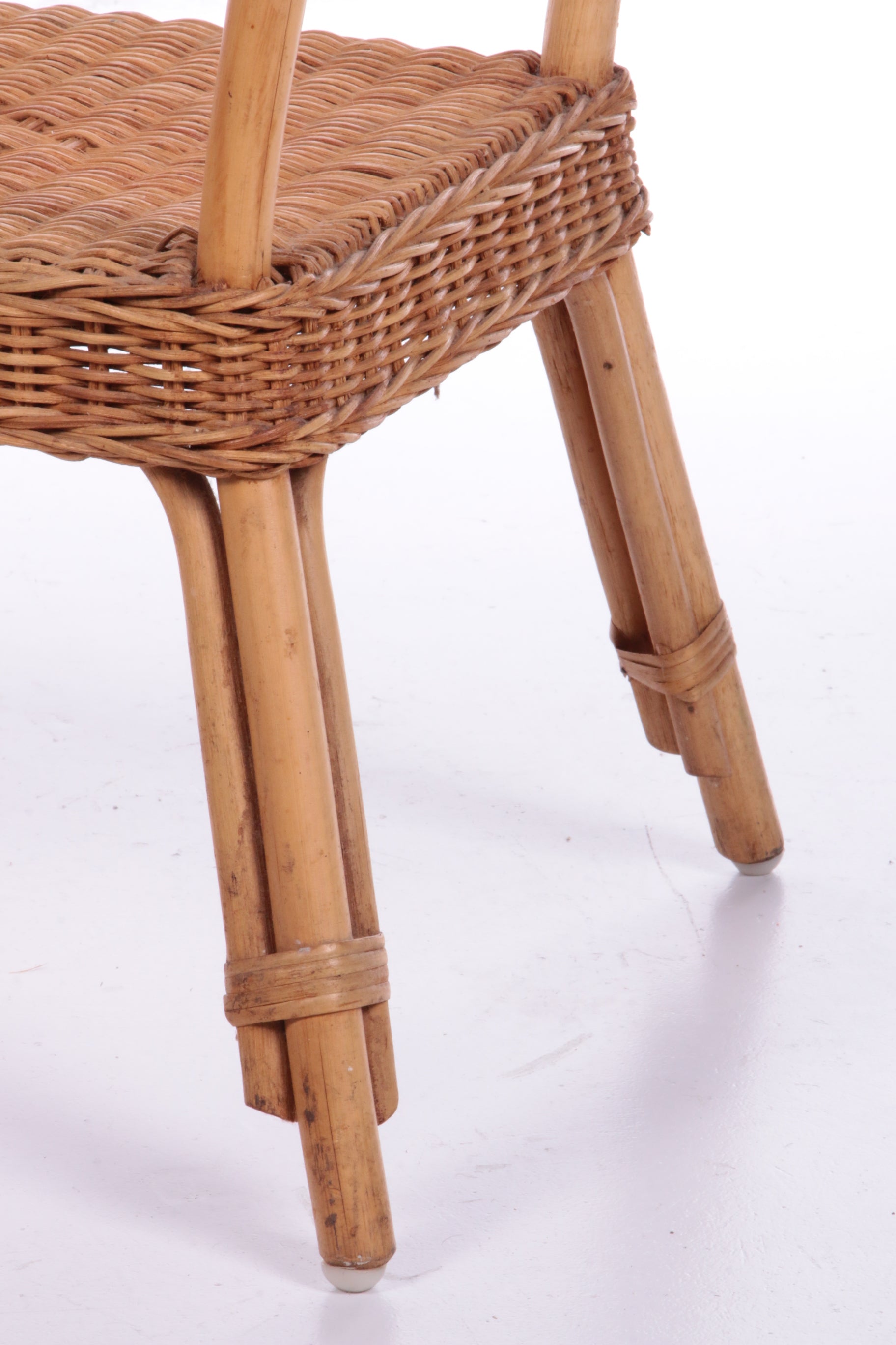Vintage Sidetable Bohemian stijl Bamboo,1960 Frankrijk.