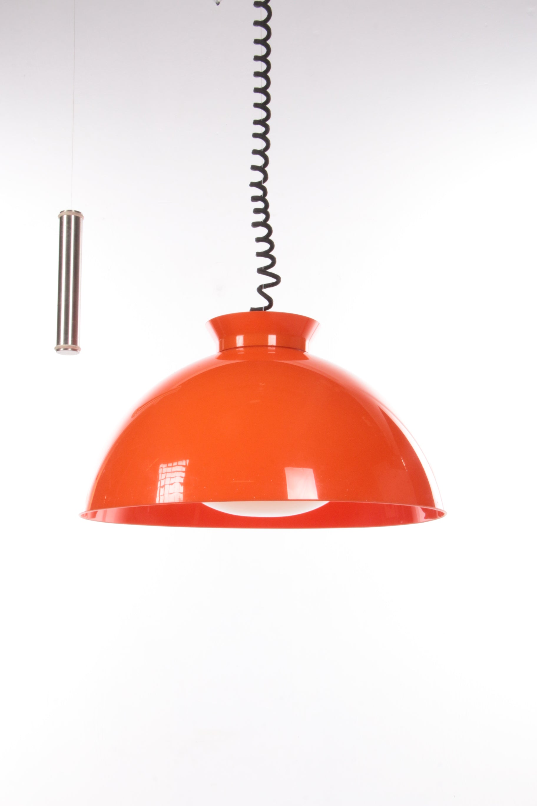 Hanglamp Oranje ontwerp van Achille & Pier Giacomo door Kartell,1959