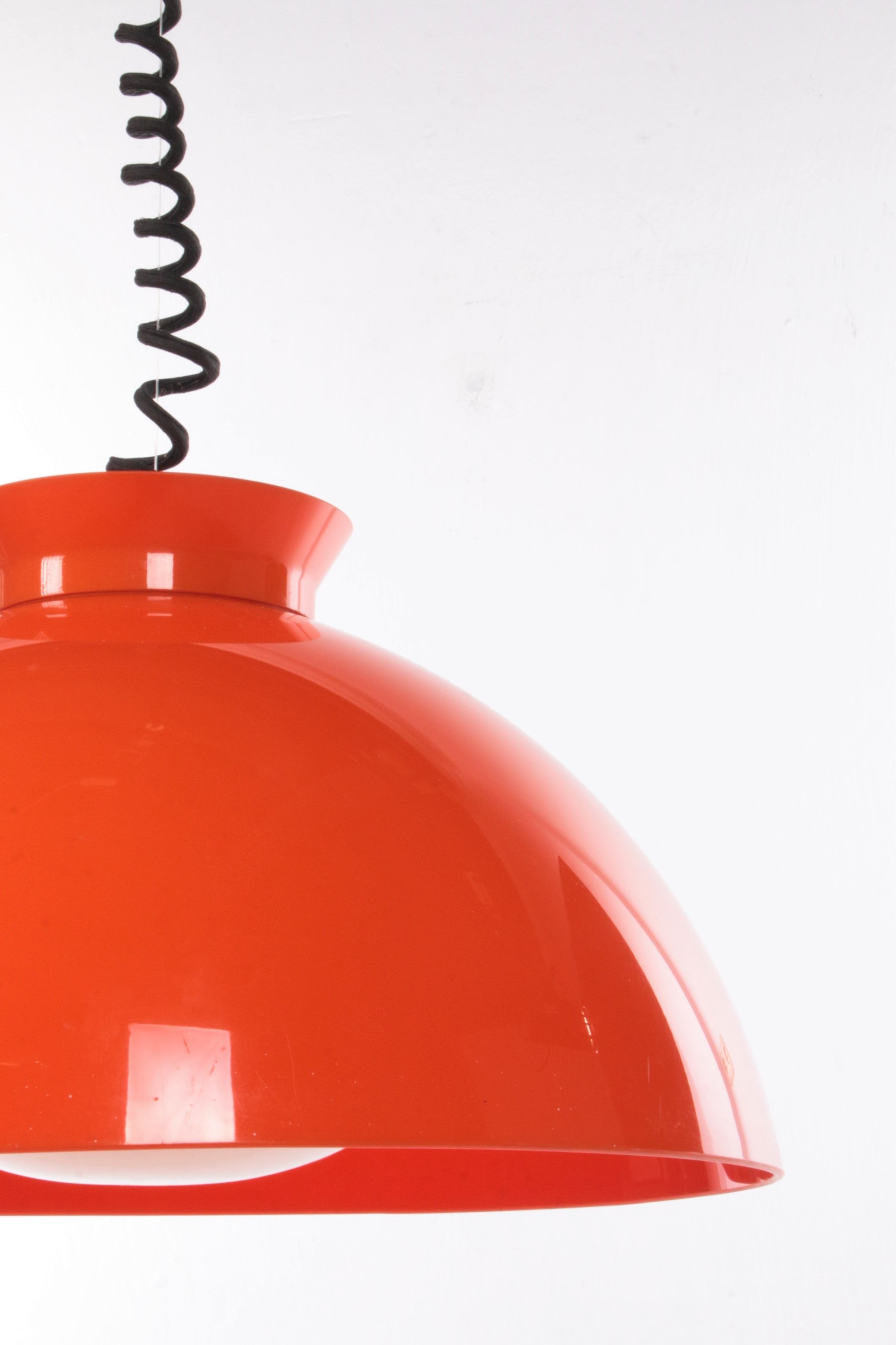 Hanglamp Oranje ontwerp van Achille & Pier Giacomo door Kartell,1959