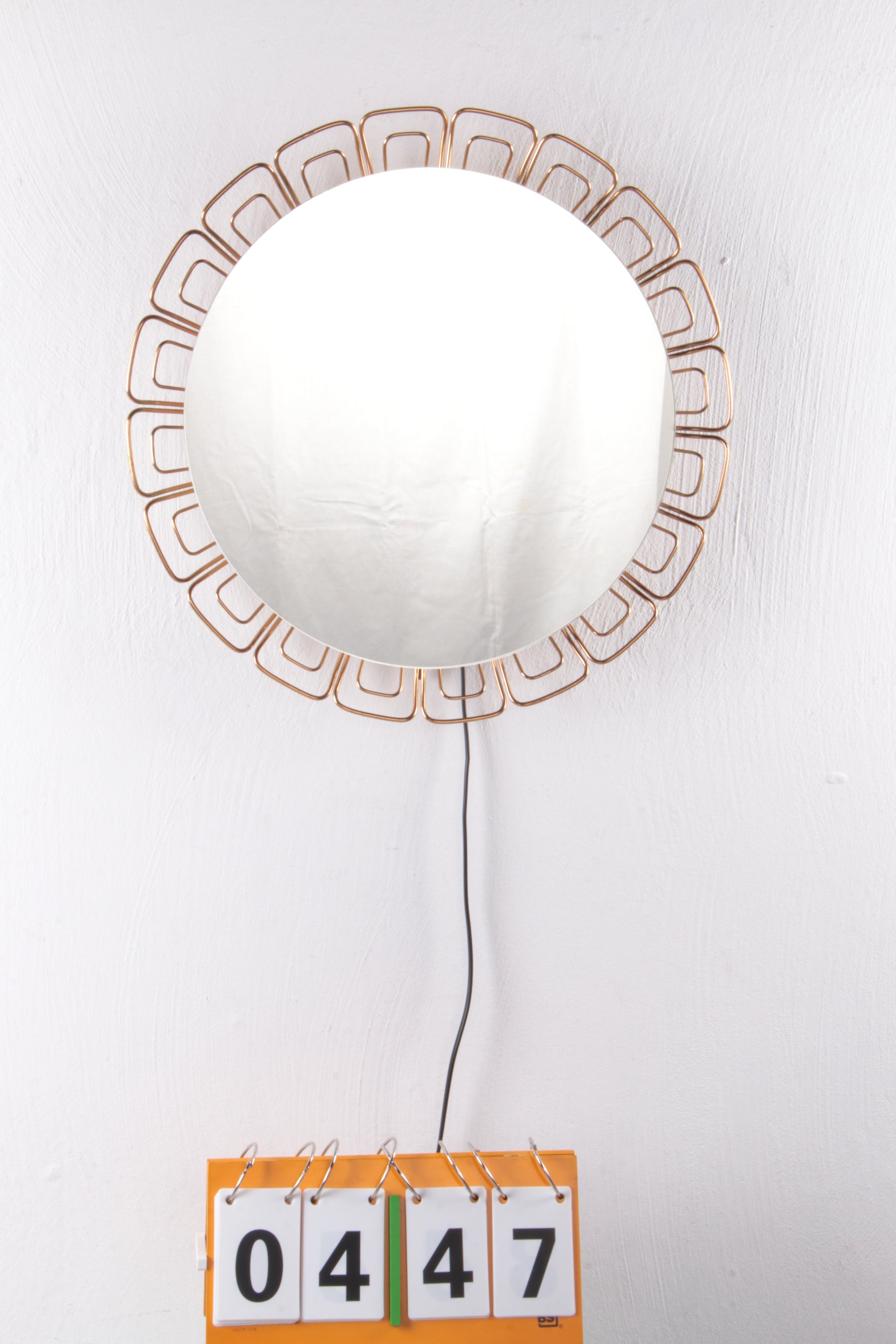 Prachtige Vintage Wandspiegel met verlichting jaren60 Duitsland