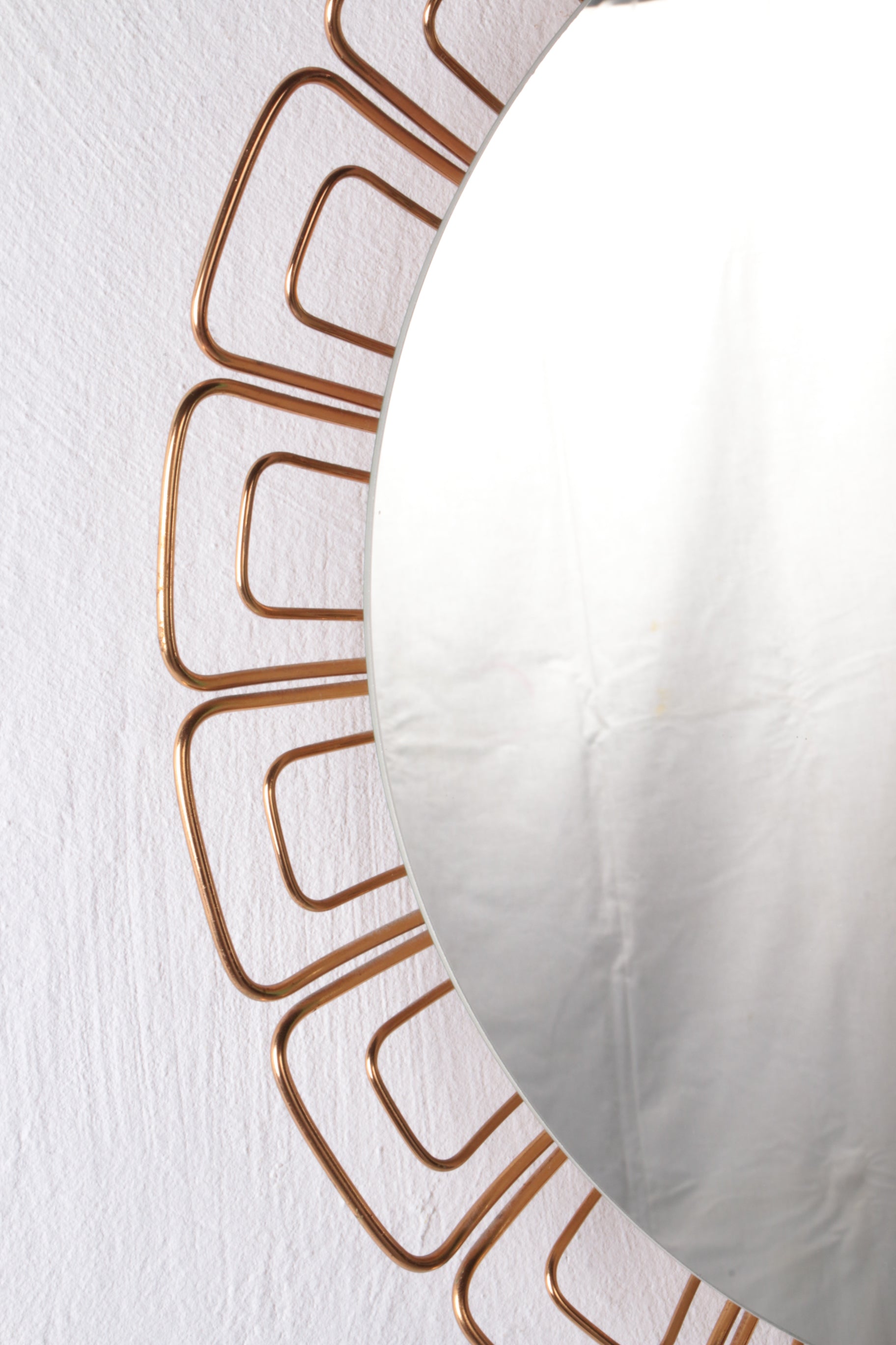 Prachtige Vintage Wandspiegel met verlichting jaren60 Duitsland