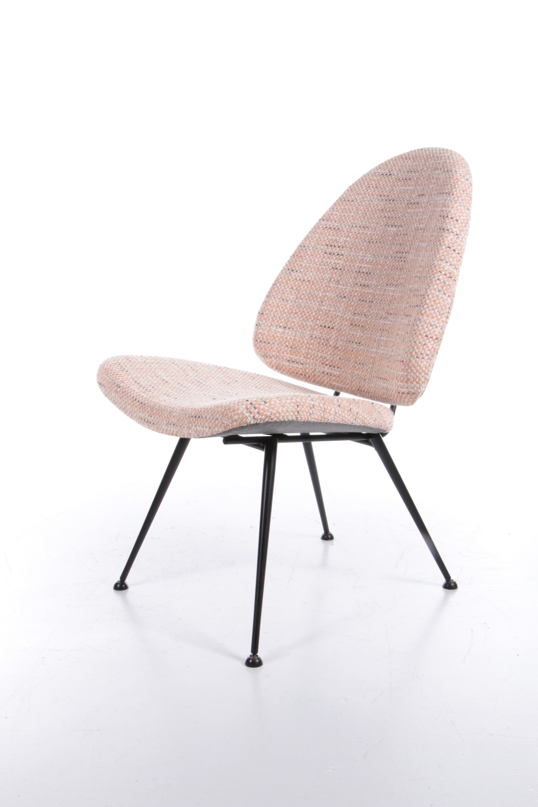 Vintage set stoelen met metalen pootjes,1970