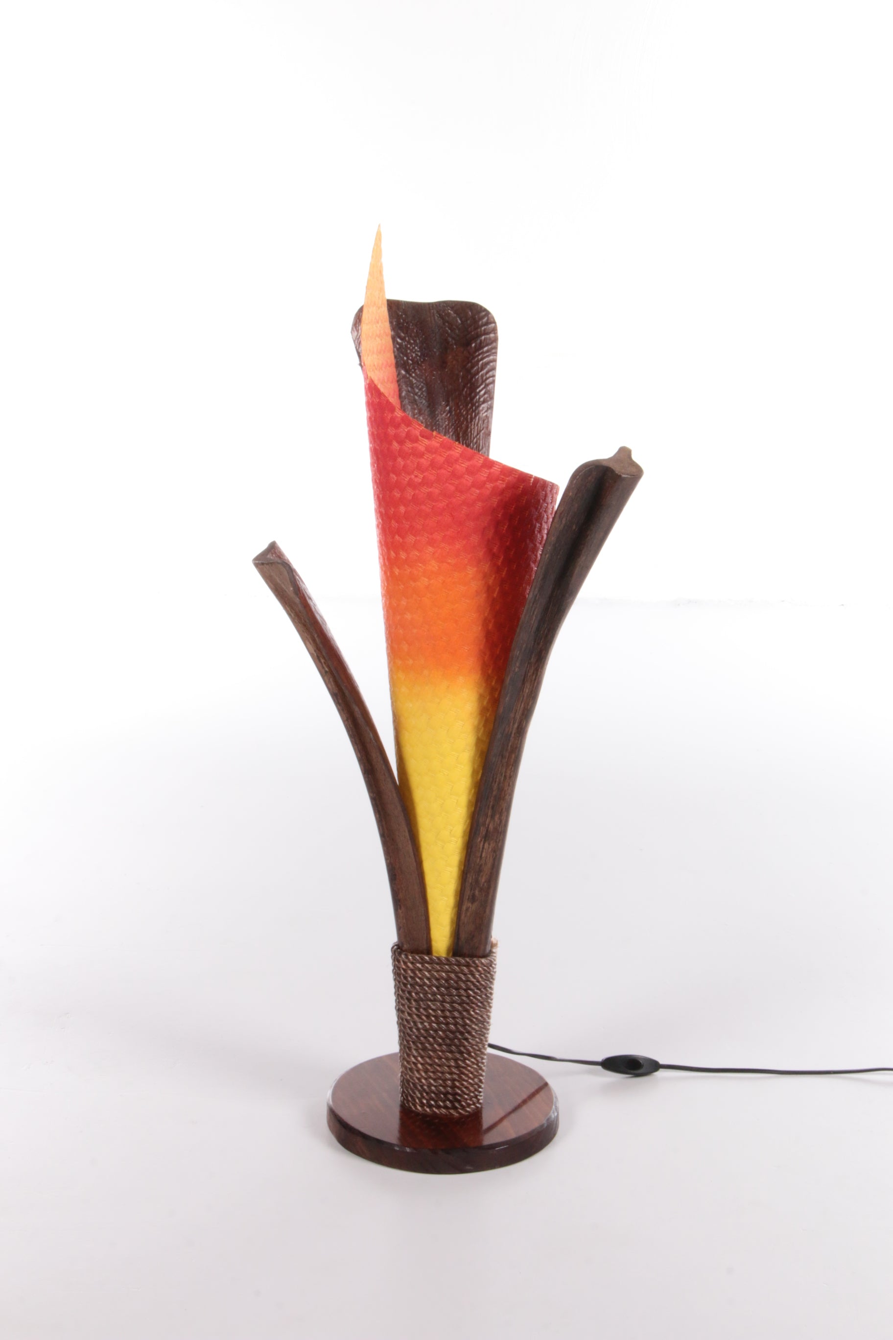 Vintage Franse Vloerlamp gemaakt van Gedroogde schors,1980
