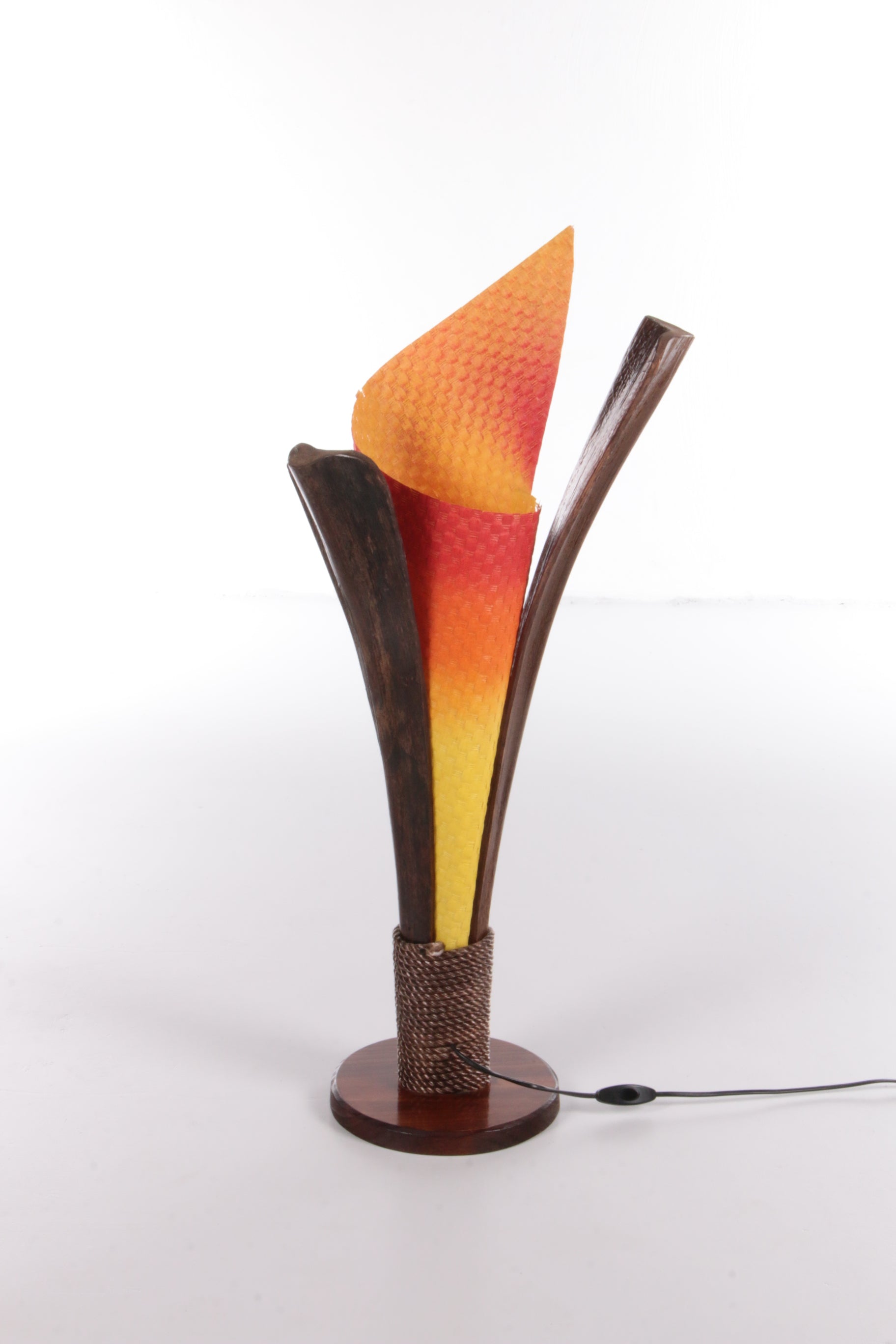 Vintage Franse Vloerlamp gemaakt van Gedroogde schors,1980