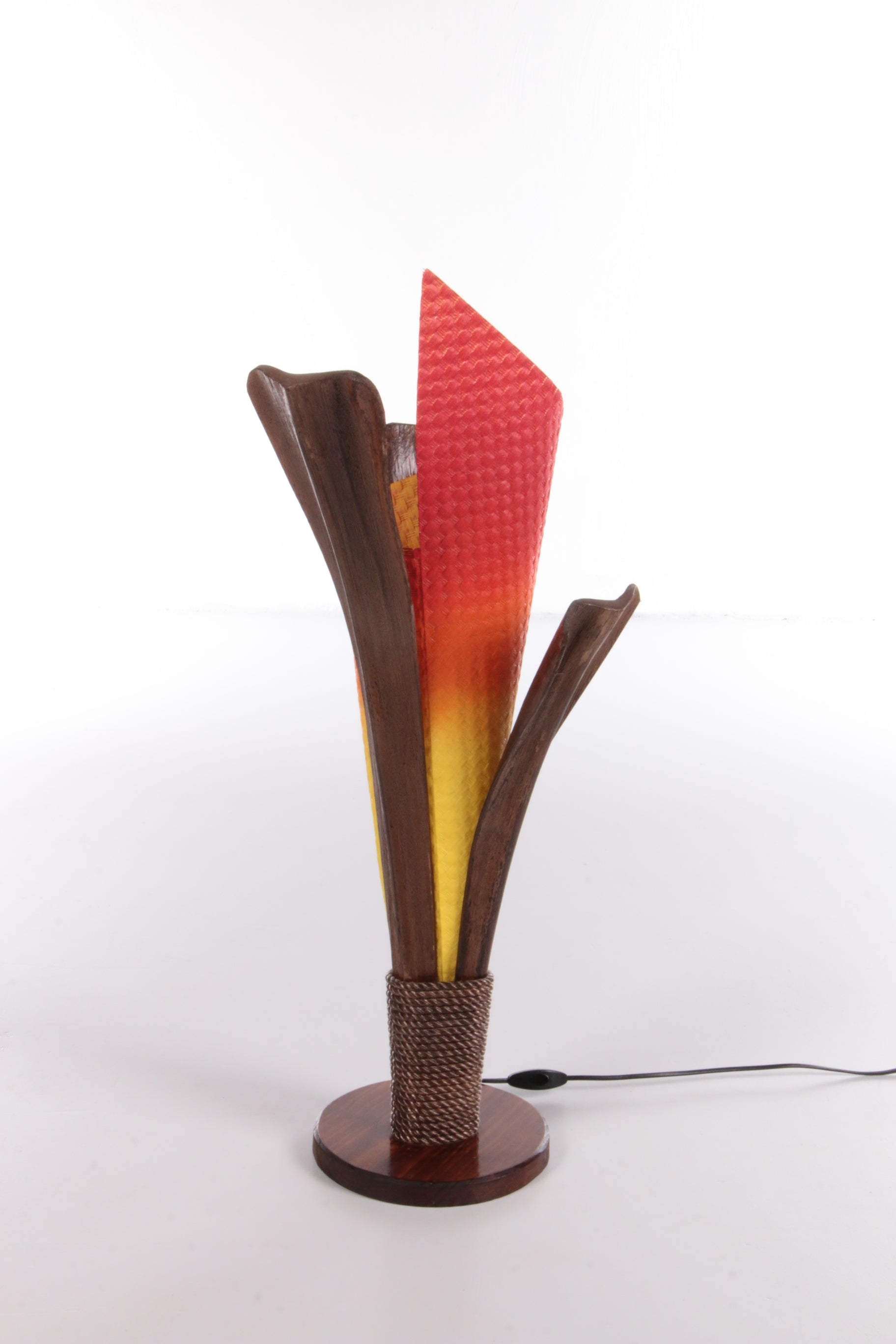 Vintage Franse Vloerlamp gemaakt van Gedroogde schors,1980