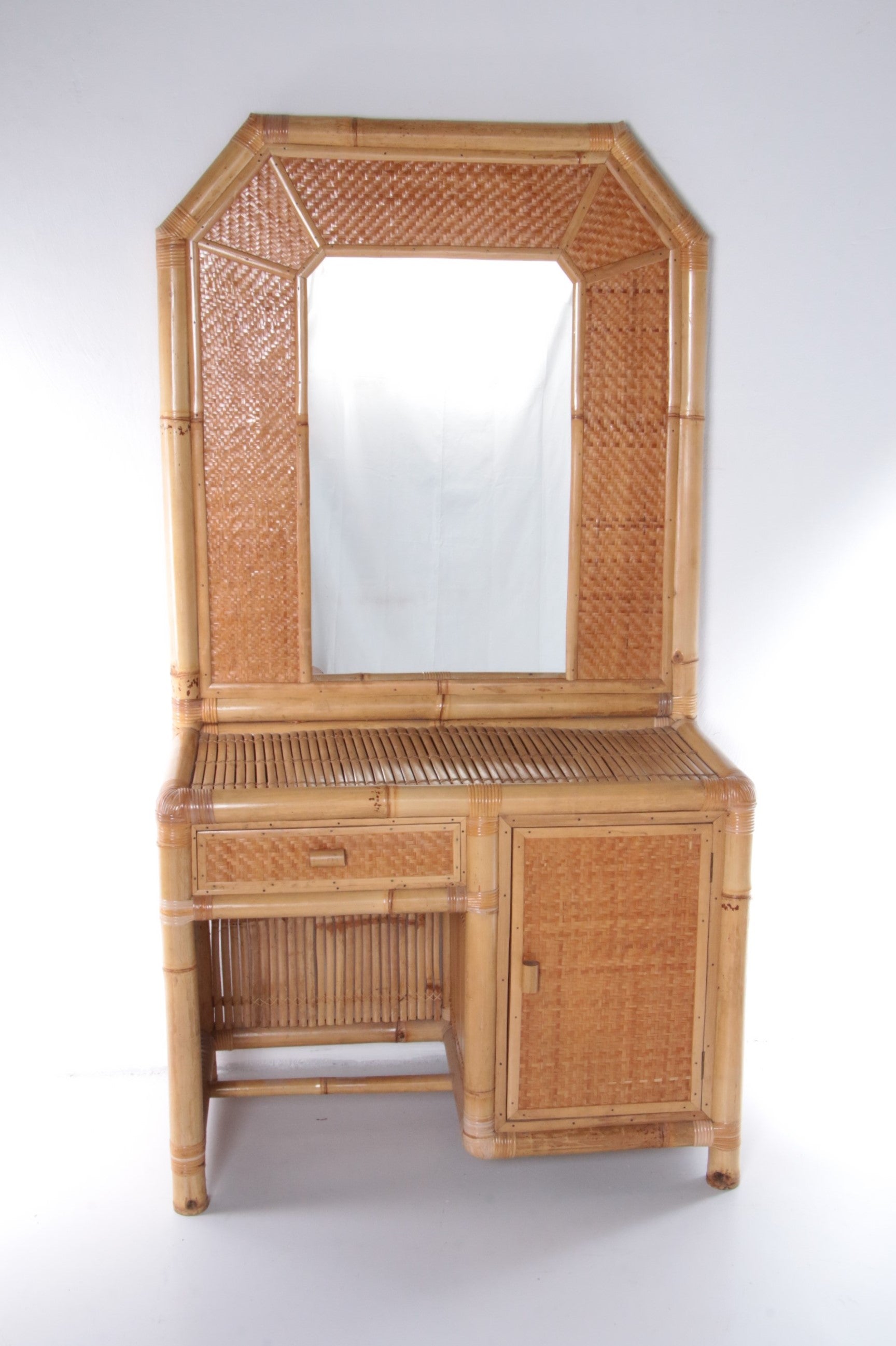 Vintage faux bamboe kaptafel  ‘natural beauty’ jaren80 Frankrijk