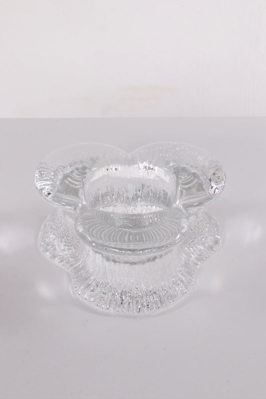 Scandinavian Glass Tealight Holder, 1980s