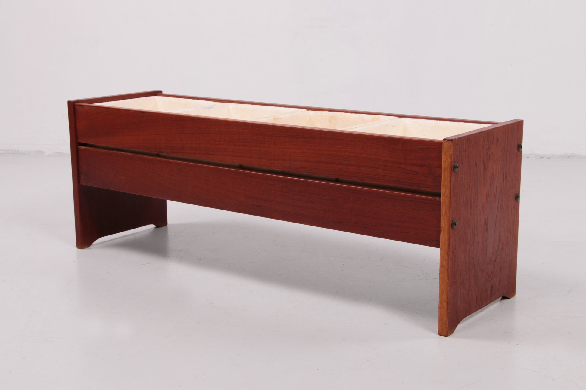 Bohemian stijl teakhouten design plantenbak,1960 Denemarken