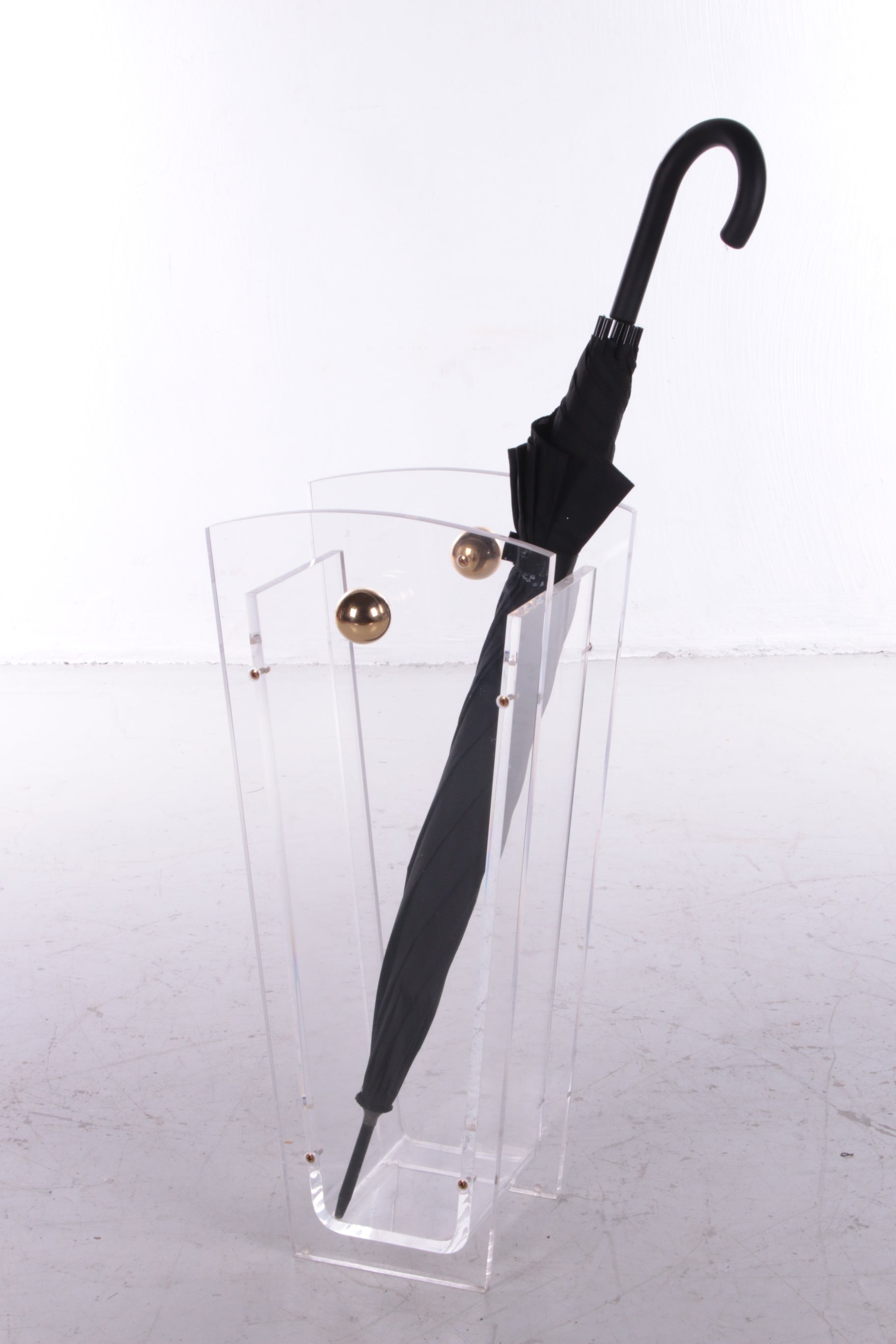 Plexieglas Paraplubak Charles Hollis Jones met messing accenten,