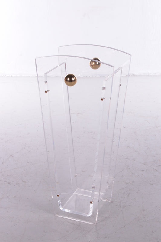 Plexieglas Paraplubak Charles Hollis Jones met messing accenten,