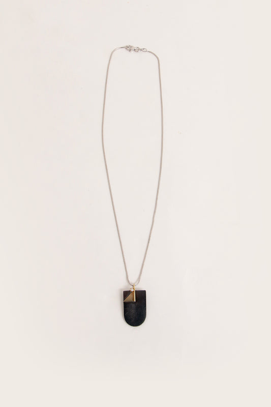 Vintage Hans Hanssen ketting Zilver, 14k goud met diamant