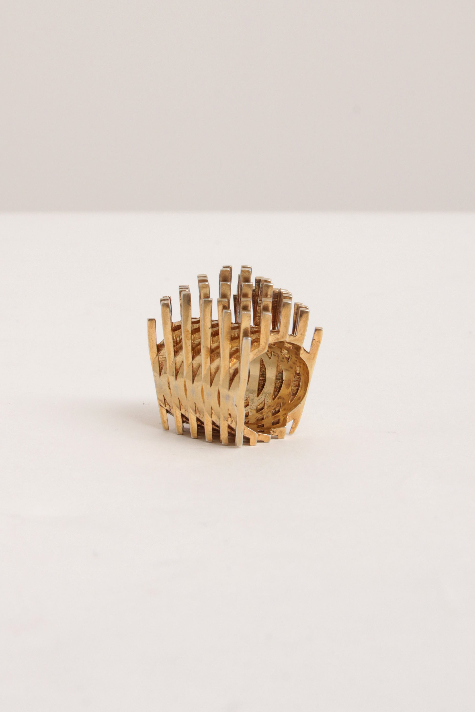 Design ring van goud verguld zilver jaren70