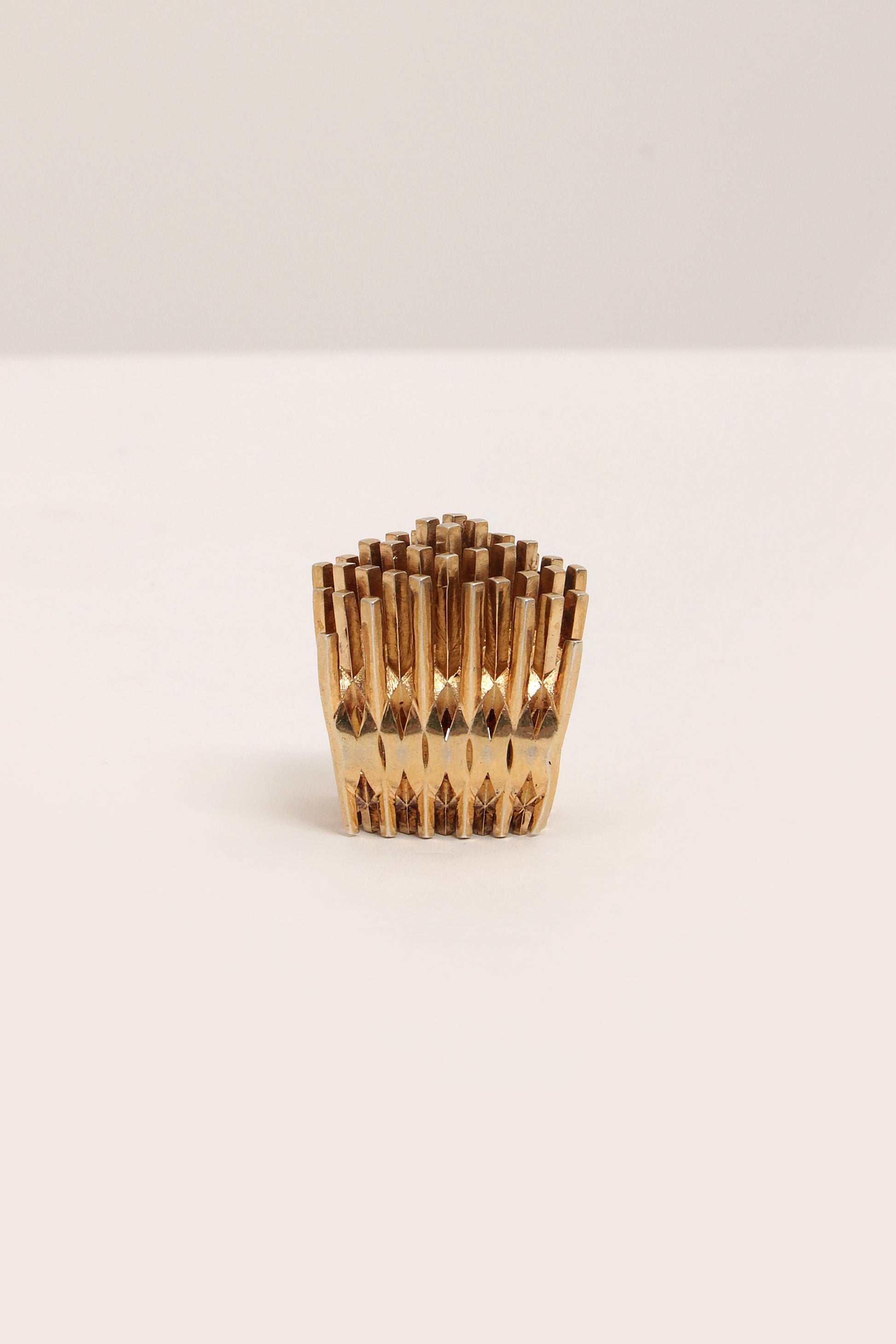 Design ring van goud verguld zilver jaren70