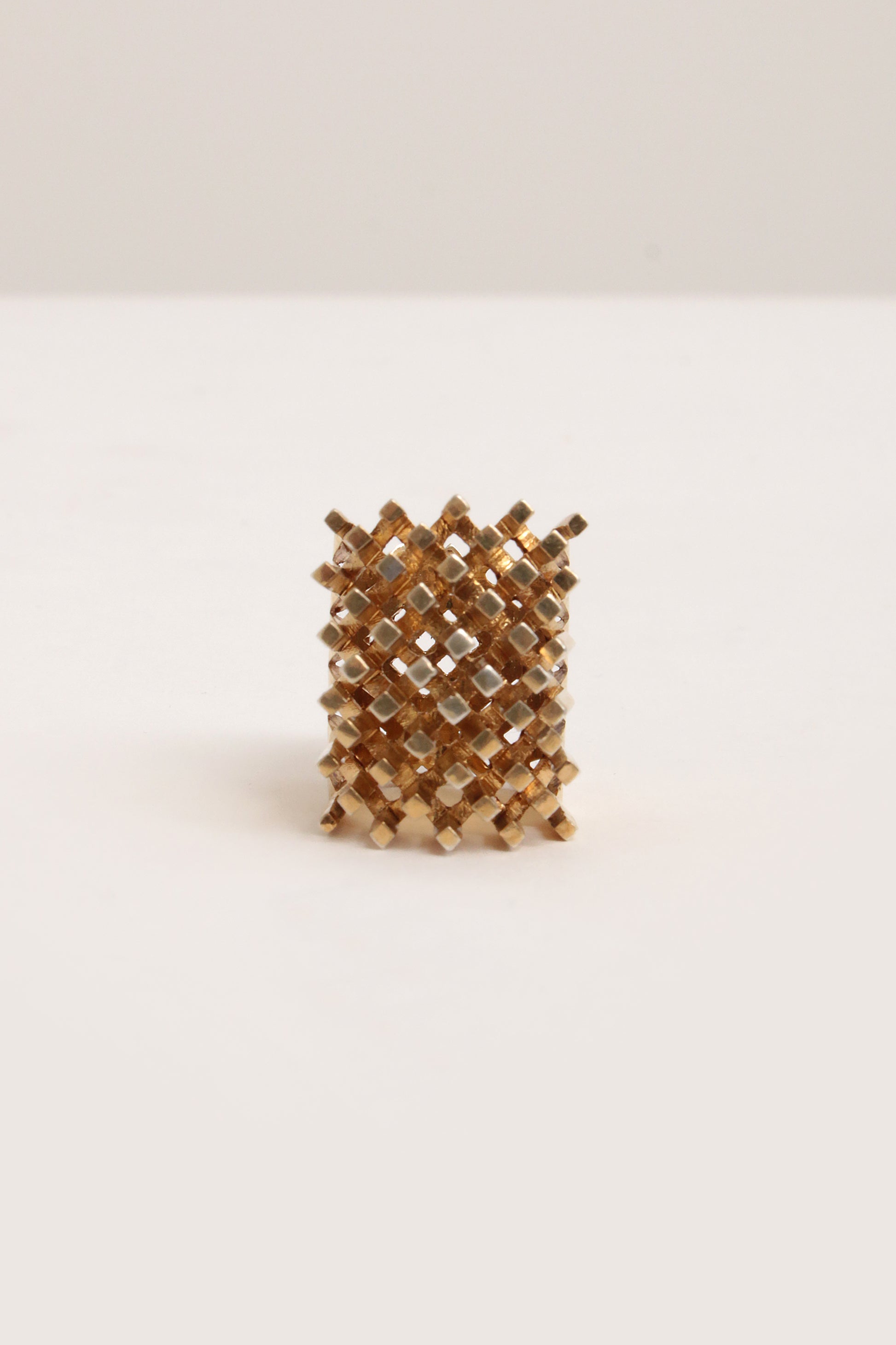 Design ring van goud verguld zilver jaren70