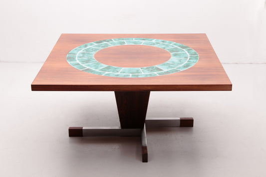 Vintage Danish Design Coffee Table with Ceramic Tiles