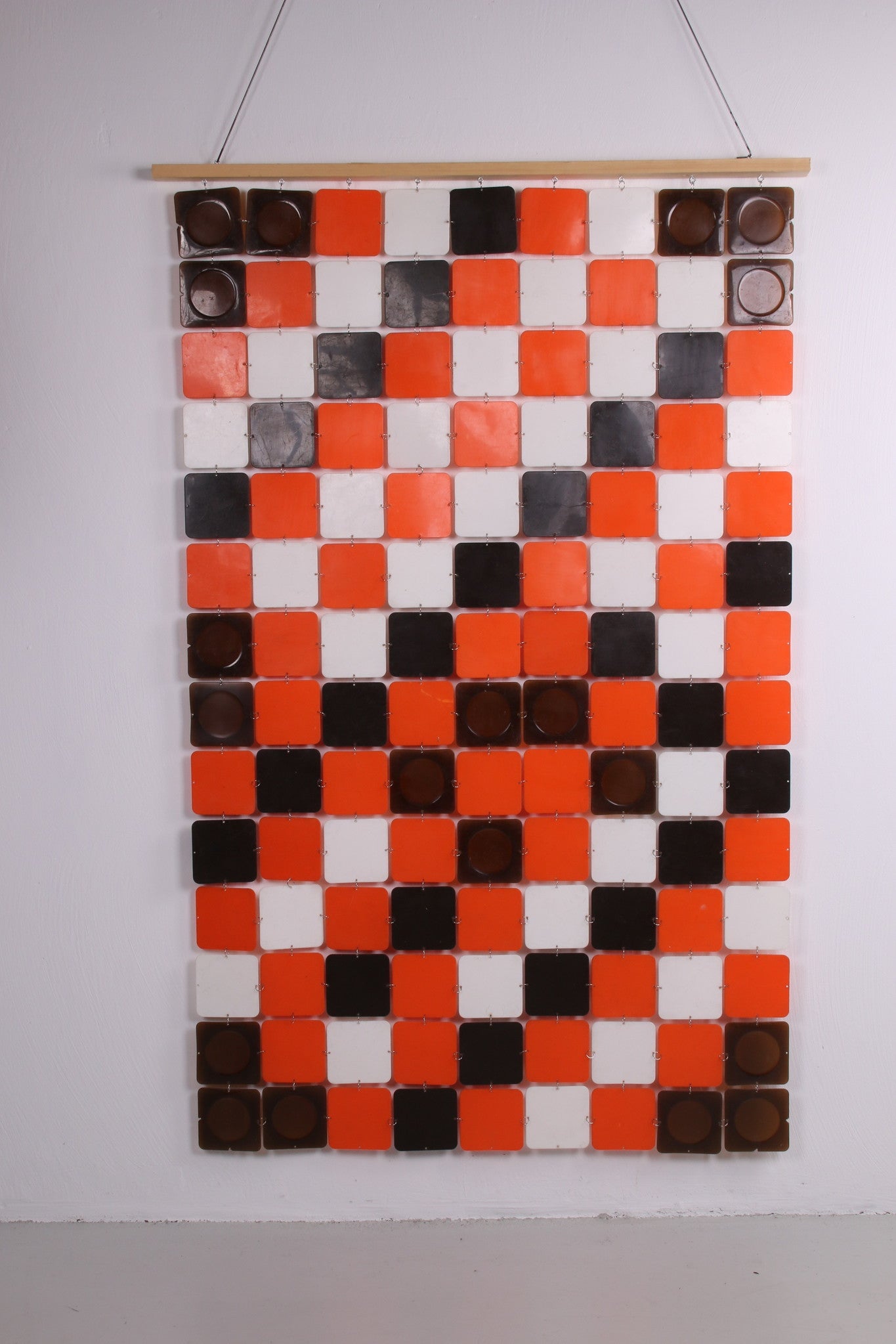 Space Age wandversiering of roomdivider jaren 60 voorkant