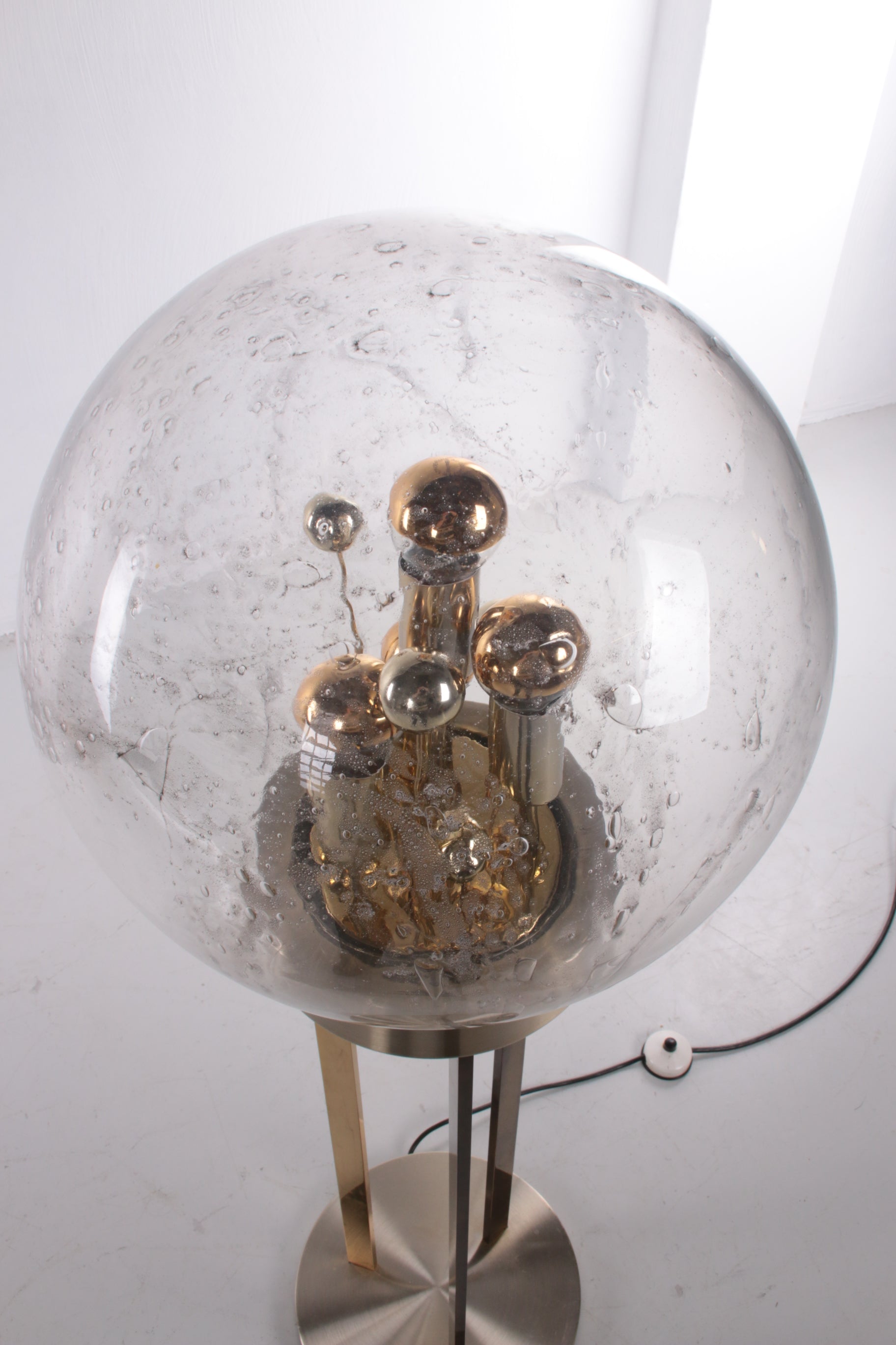 Sputnik Vloerlamp van Doria Leuchten, Duitsland, 1970s detail lamp bovenkant