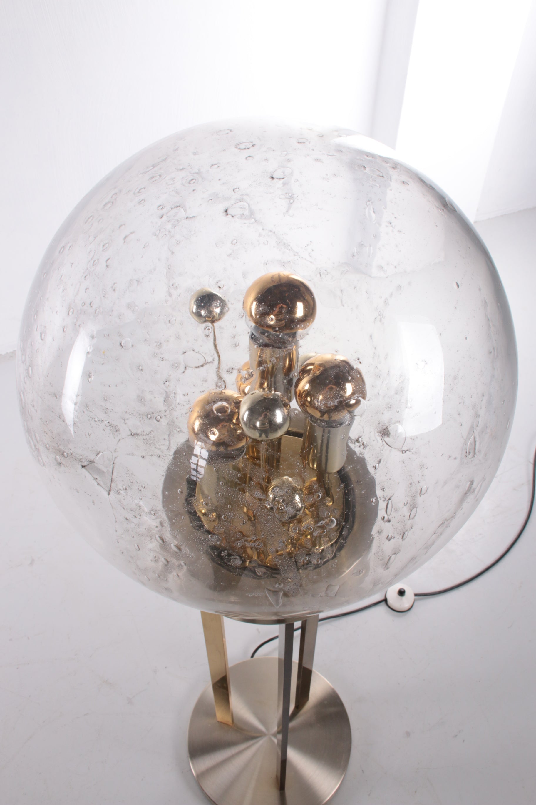 Sputnik Vloerlamp van Doria Leuchten, Duitsland, 1970s detail lamp bovenkant